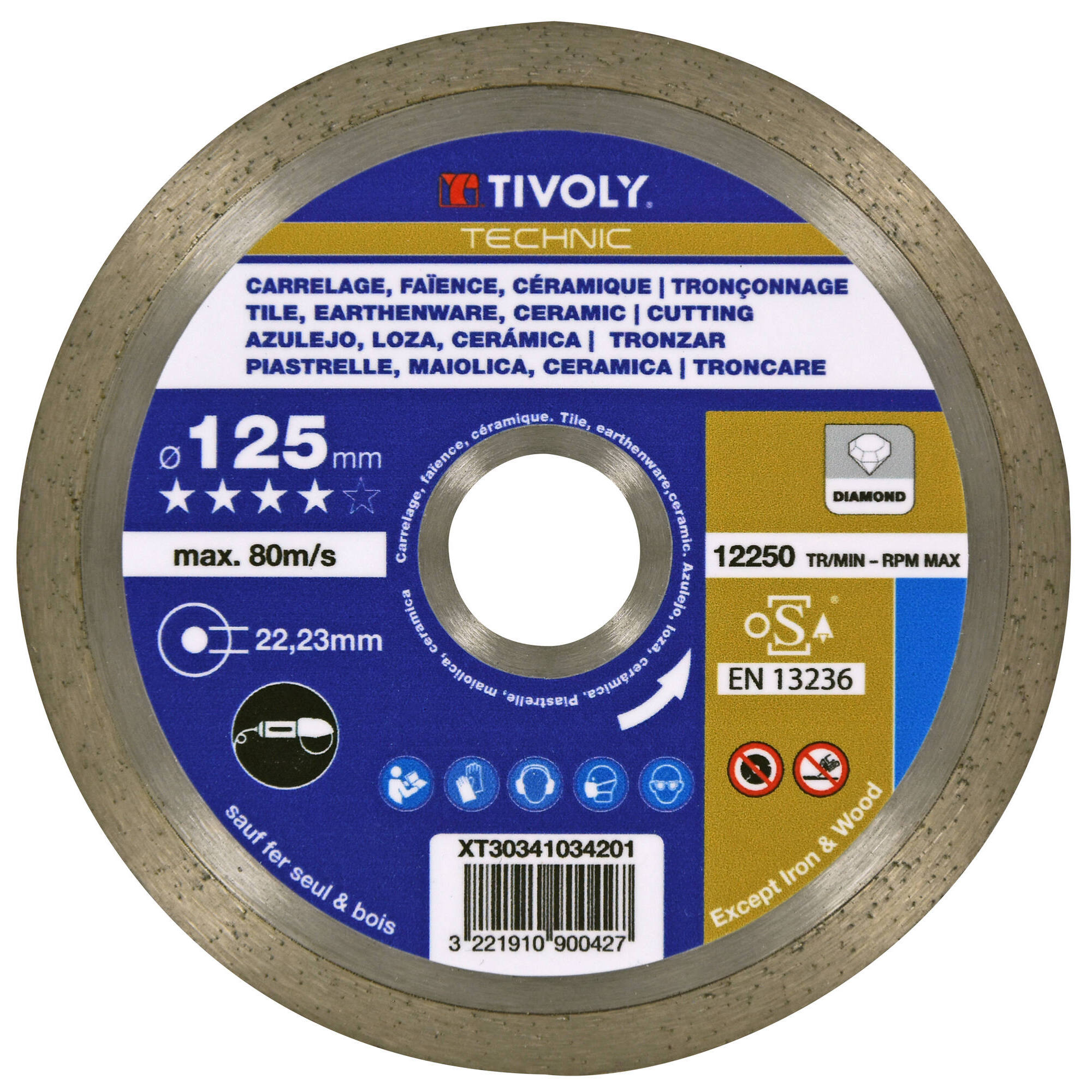 Disco DIAMANTE -AZULEJOS -Gama Best-Sellers (Caja colgante) / Ø: 125 / Ep: 1.5