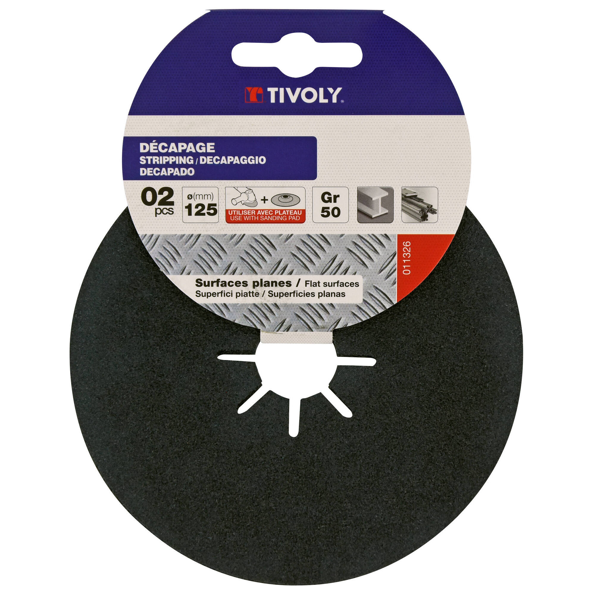 Disco FIBRA DE CIRCONIO (Cartoncillo colgante) / Dim Ø125 / Gr : 24