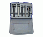 5 piezas -4 avellanadores HSSE5 DIN335C a 90° Ø 8,3 a 16,5 mm + 1 avellanador con agujero HSSE5