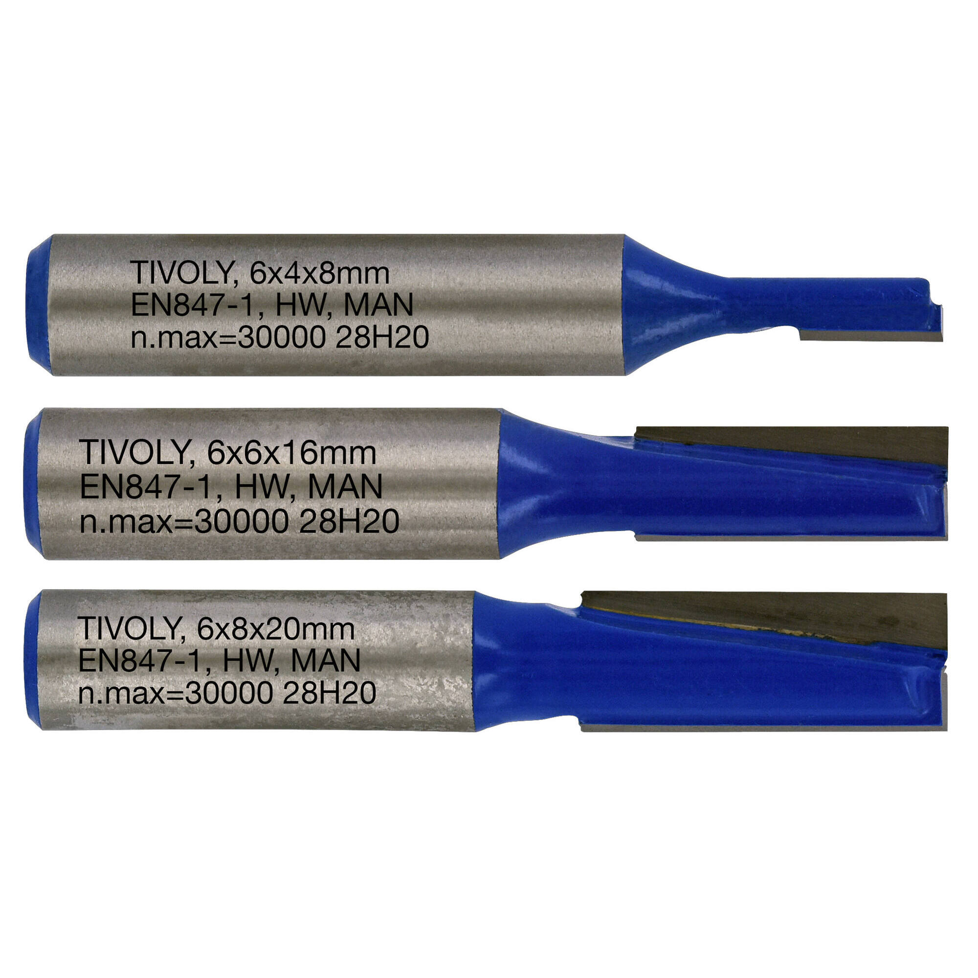 XT60642067300 - 3 fresas para ranurar Ø 4- 6- 8 mm