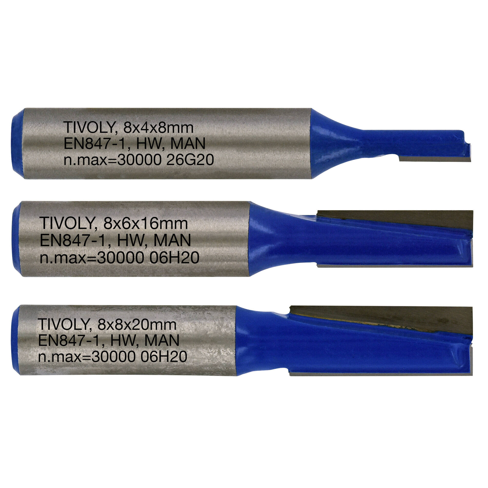 XT60642067320 - 3 fresas para ranurar Ø 4- 6- 8 mm