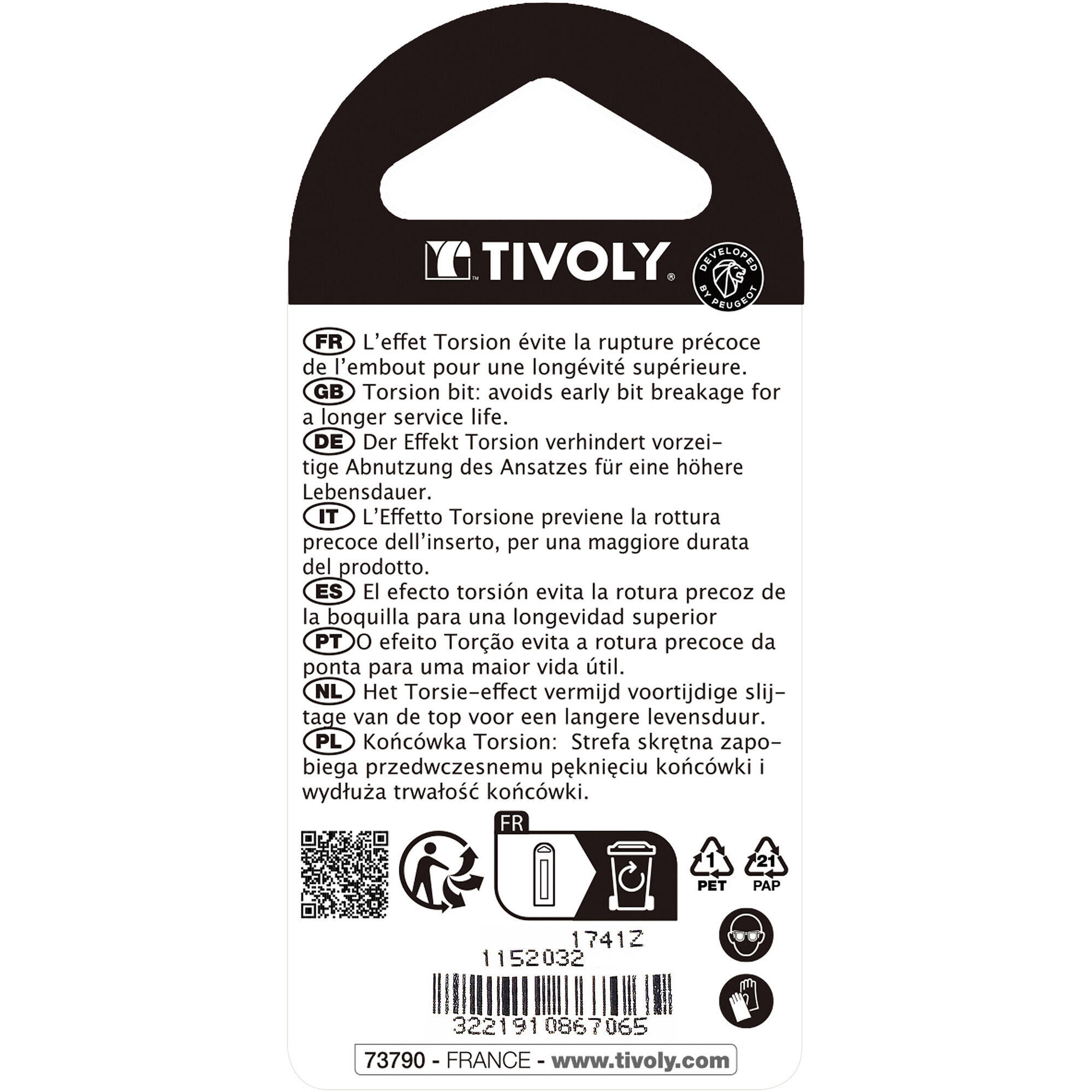 Punta de atornillar -Torsión -Para tornillo Phillips (Blíster) N°: N1 / L: 25