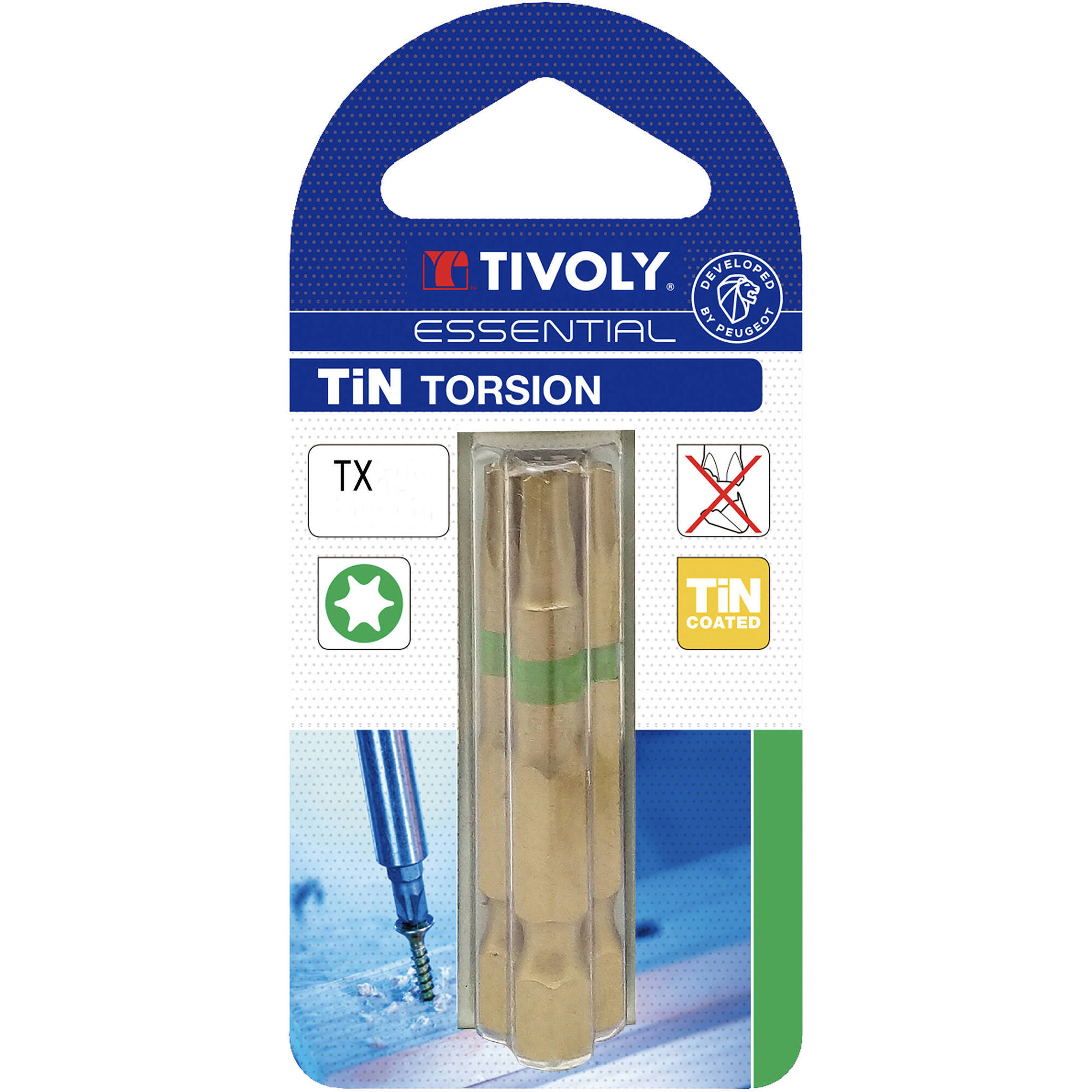 Punta de atornillar -Torsión TiN -Para tornillo Torx (Blíster) N°: N10-15-20 / L: 50