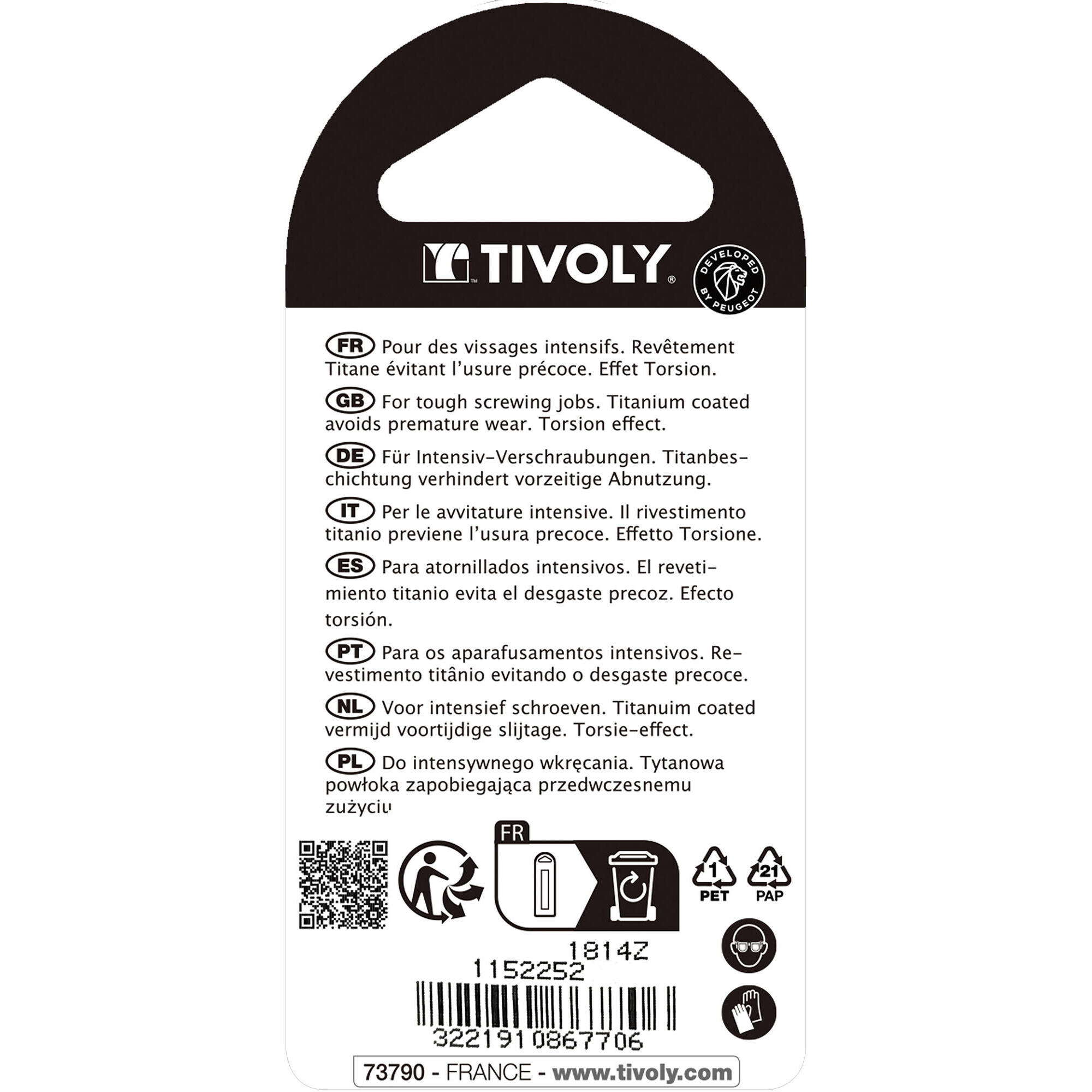 Punta de atornillar -Torsión TiN -Para tornillo Torx (Blíster) N°: N10 / L: 25