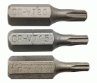 Punta de atornillar -Tornillo de seguridad -Para tornillo Torx Tamper (Blíster) N°: N10-15-20 / L: 25