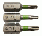Punta de atornillar -Torsión -Para tornillo Torx (Blíster) N°: N8-10-15 / L: 25