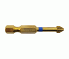 Punta de atornillar -Torsión diamante IMPACTO -Para tornillo Pozidriv (Blíster) N°: N2 / L: 50