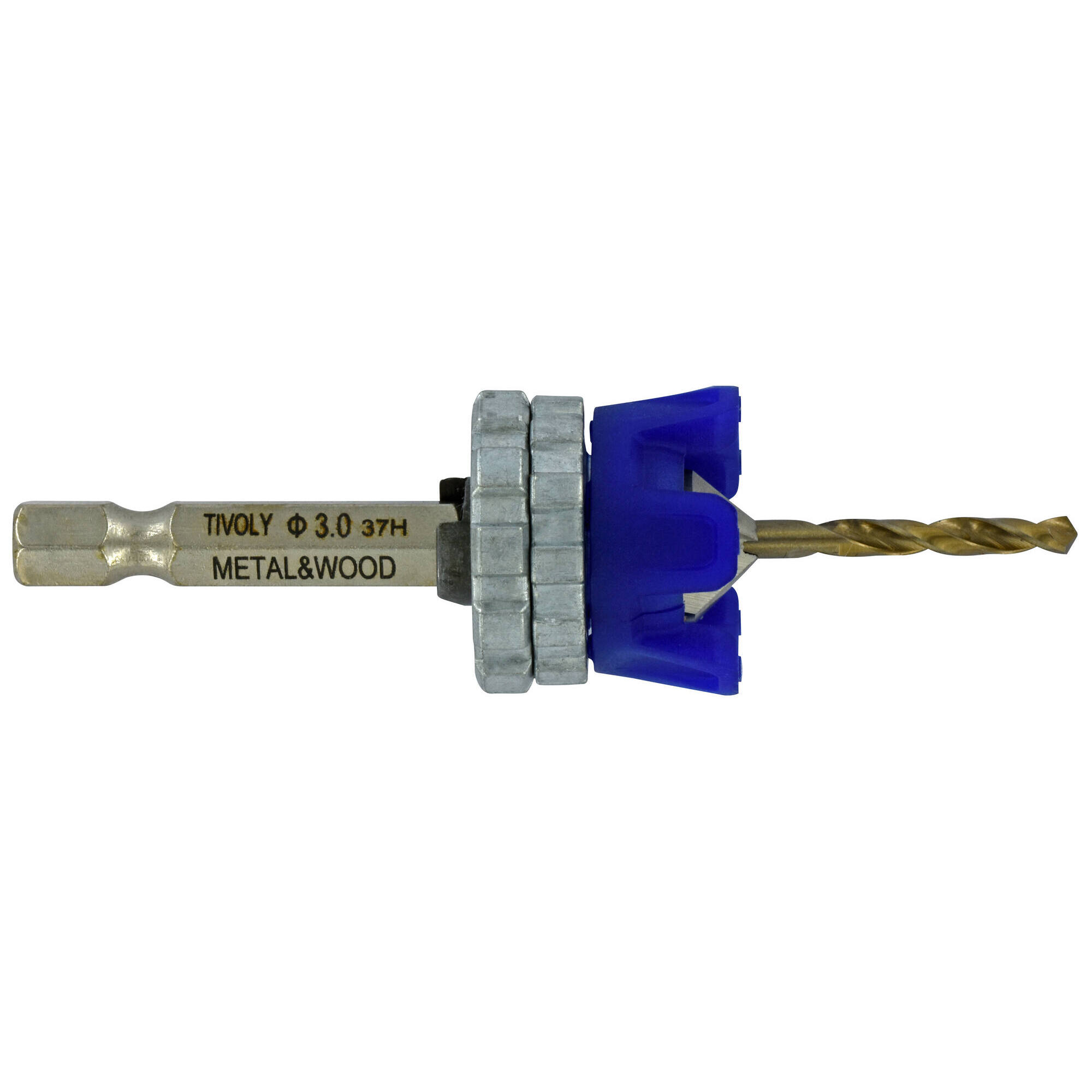 1190072 - Broca y avellanador HSS 2 en 1 madera y metal -Tope regulable -Mango hexagonal