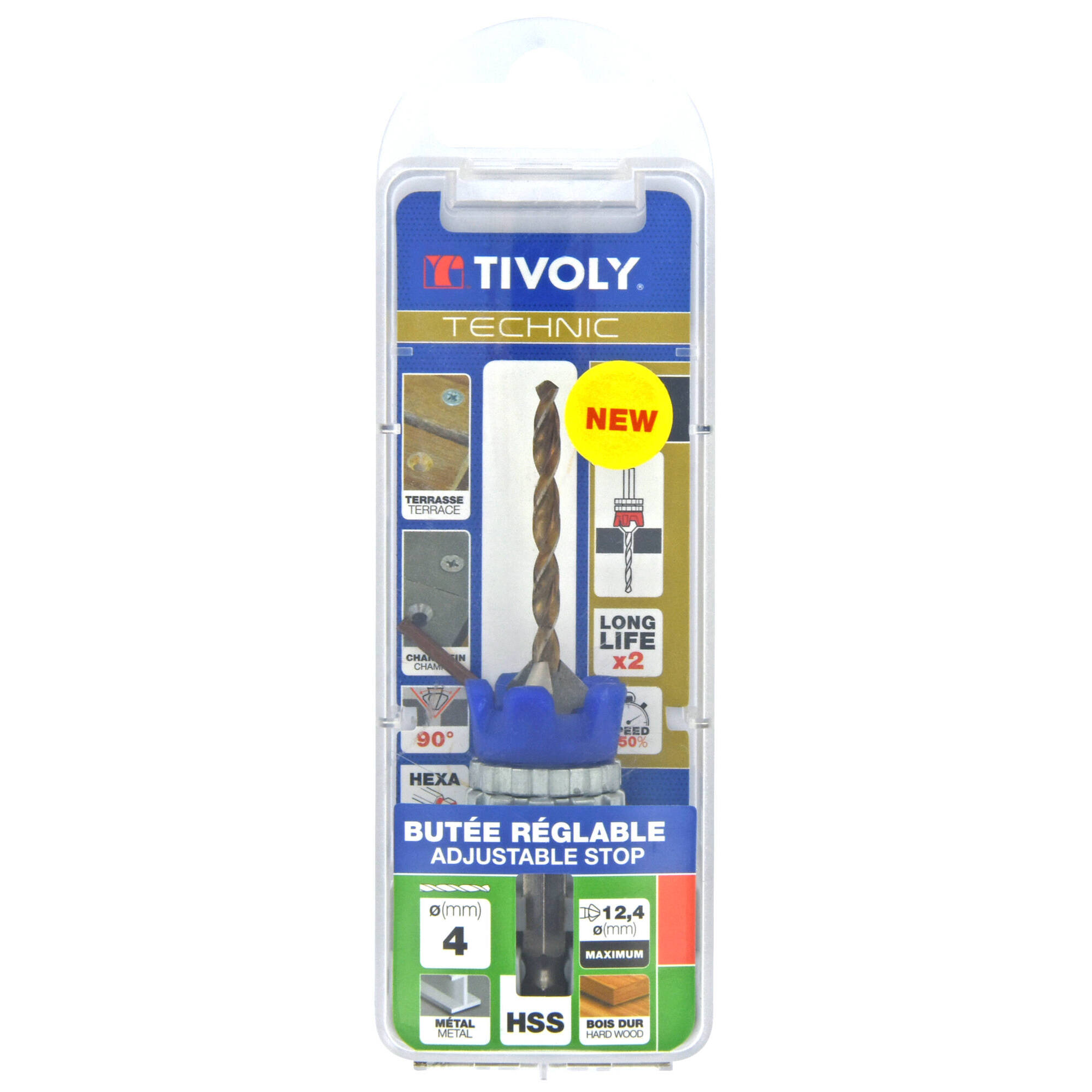 Ø4mm broca + fresa para metal