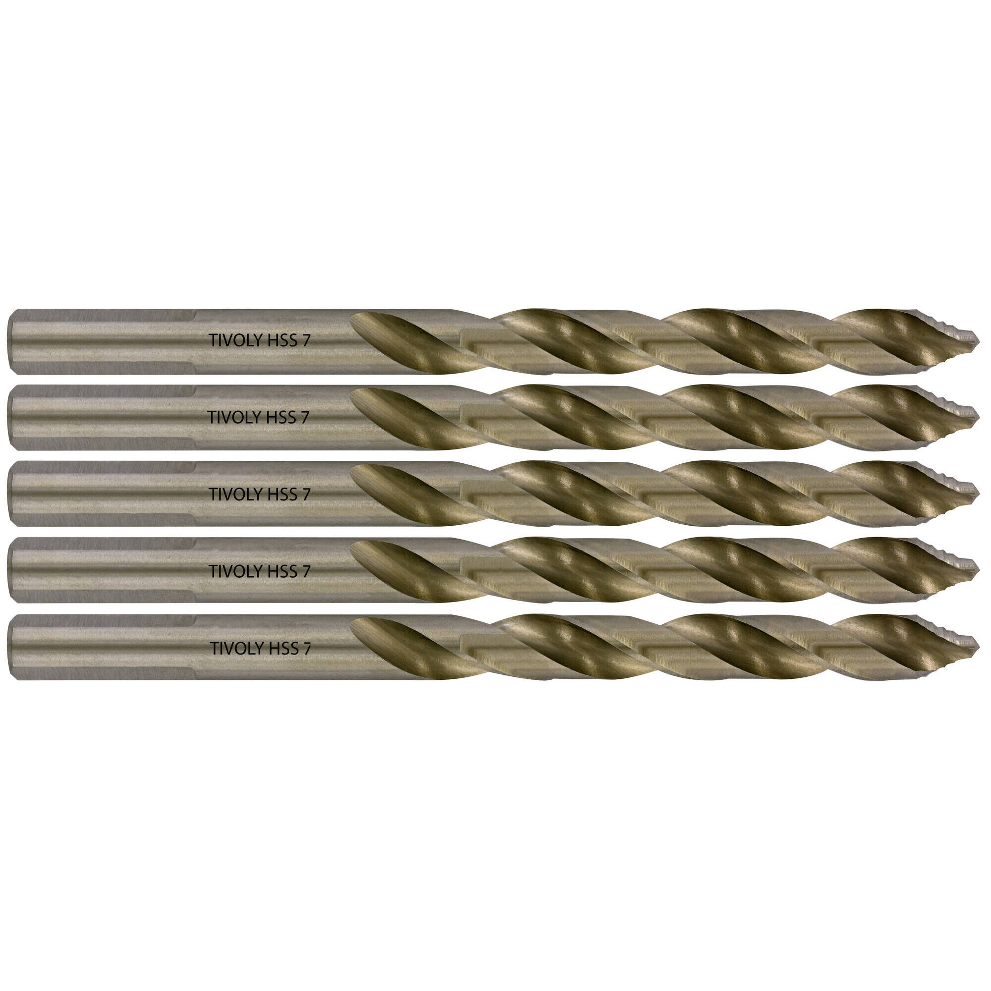 Ø: 7 / L: 109 / Broca para metal HSS PUNTA ESCALONADA | DIN338 | h8 | Afilado Tivoly Smart Point (Caja colgante)