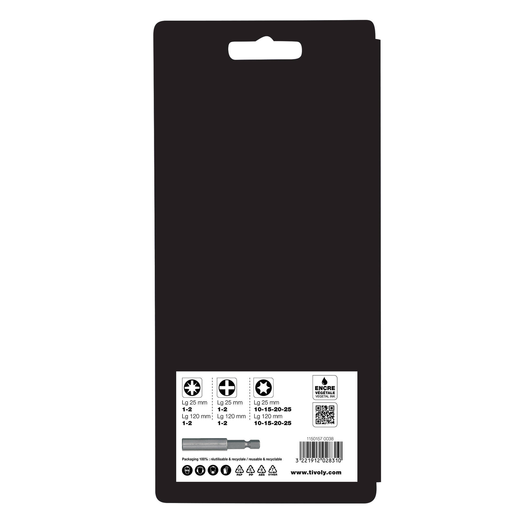 17 piezas -16 puntas extralargas L. 120 mm con anilla + 1 portapuntas