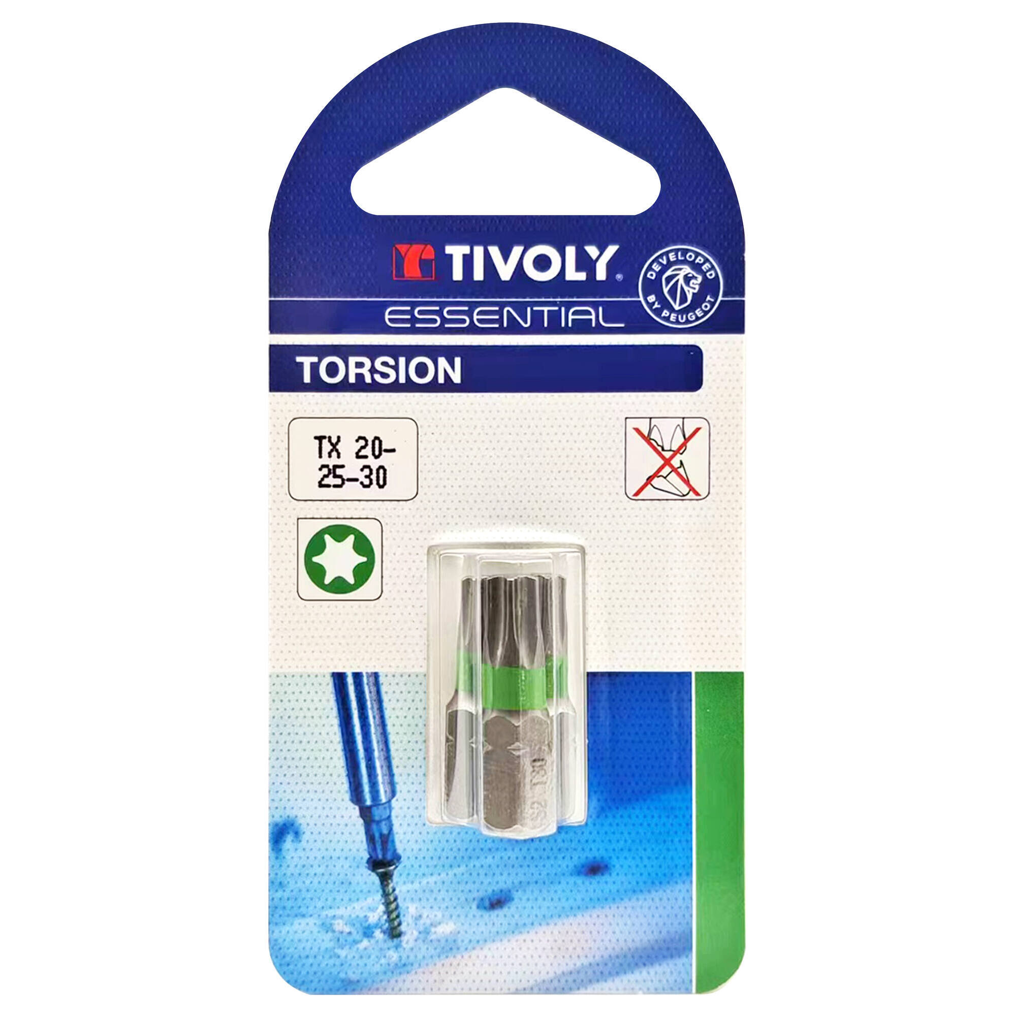 Punta de atornillar -Torsión -Para tornillo Torx (Blíster) N°: N20-25-30 / L: 25