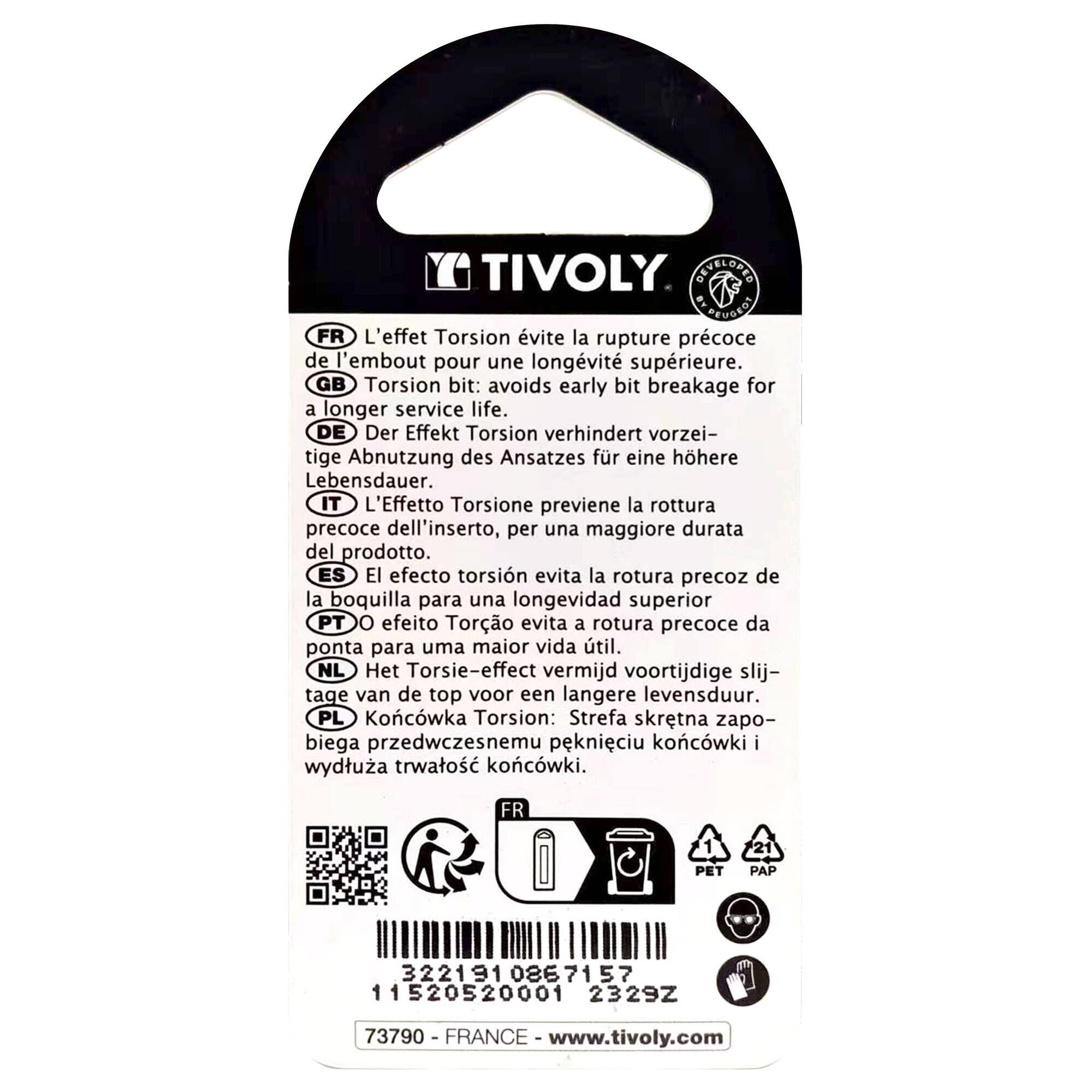 Punta de atornillar -Torsión -Para tornillo Torx (Blíster) N°: N20-25-30 / L: 25