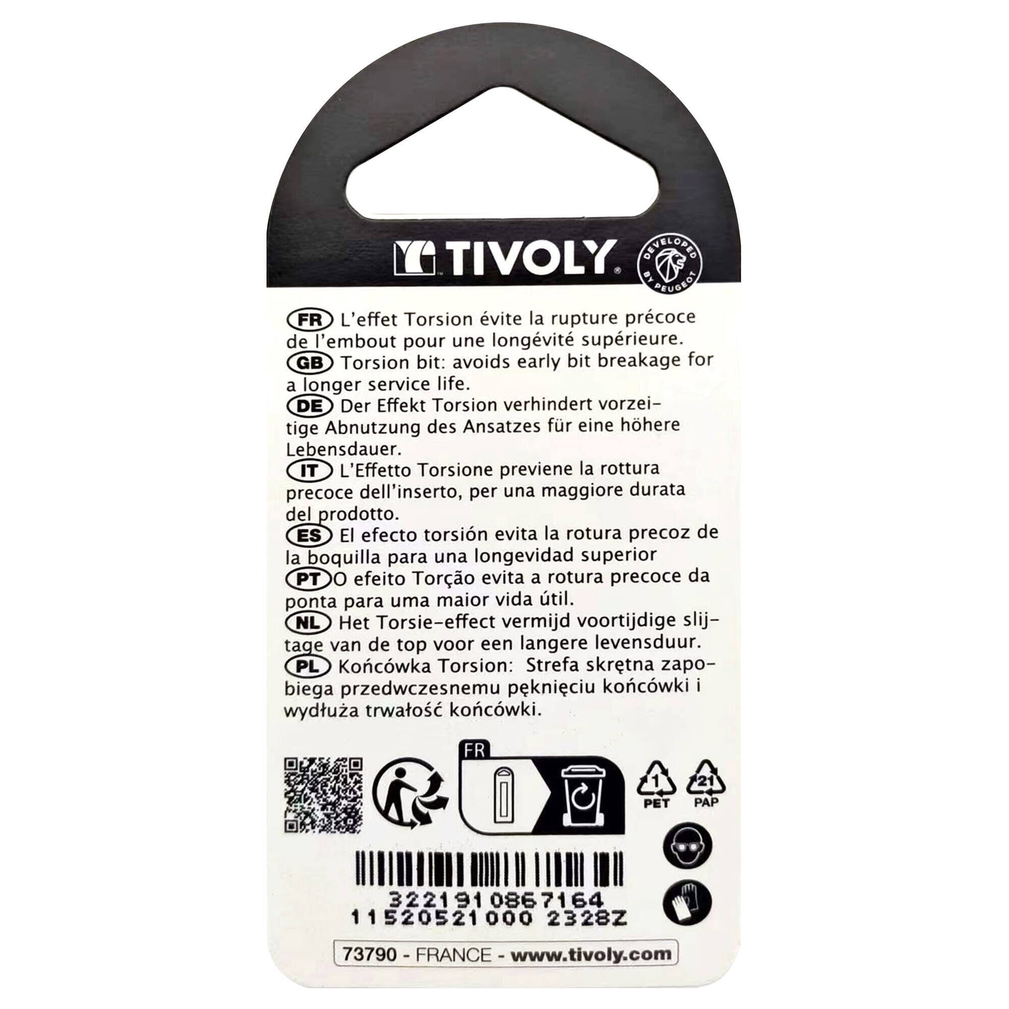 Punta de atornillar -Torsión -Para tornillo Torx (Blíster) N°: N10 / L: 25