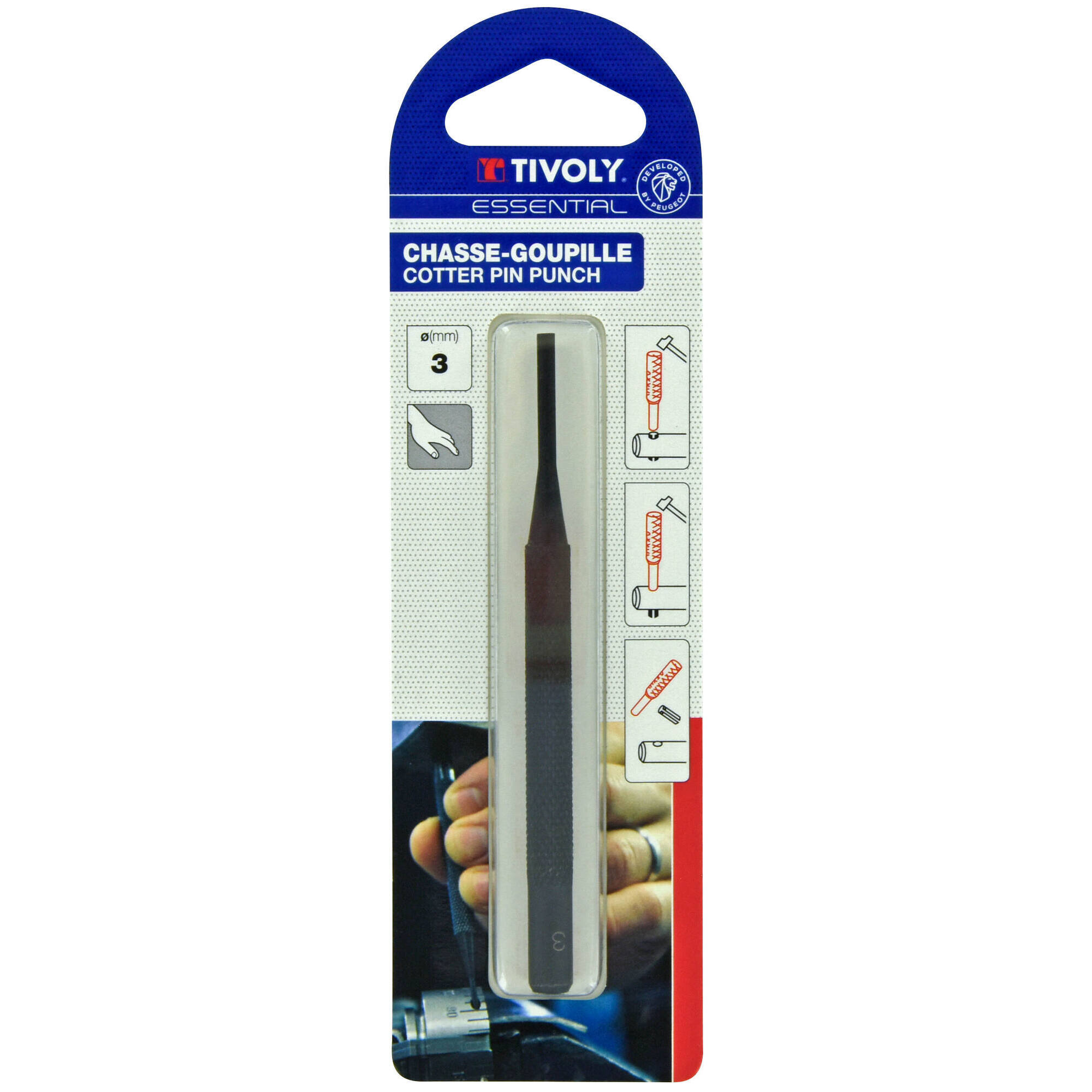 Botador de clavijas Ø3mm