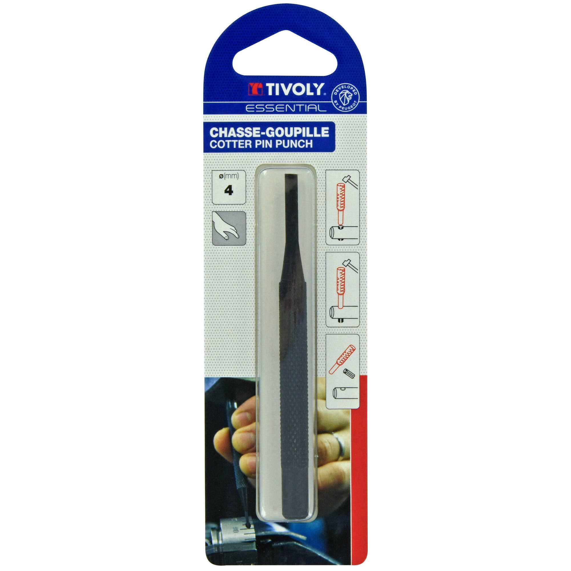 Botador de clavijas Ø4mm