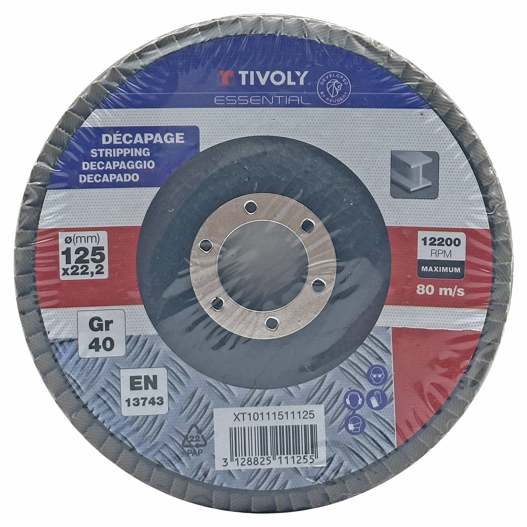 Disco LÁMINAS CORINDÓN (Granel) / Dim Ø125 / Gr : 40