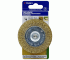 Cepillo CIRCULAR -Alambre de acero latonado ondulado -Decapado de madera y latón (Cartoncillo colgante) / Ø: 75 / 0.20