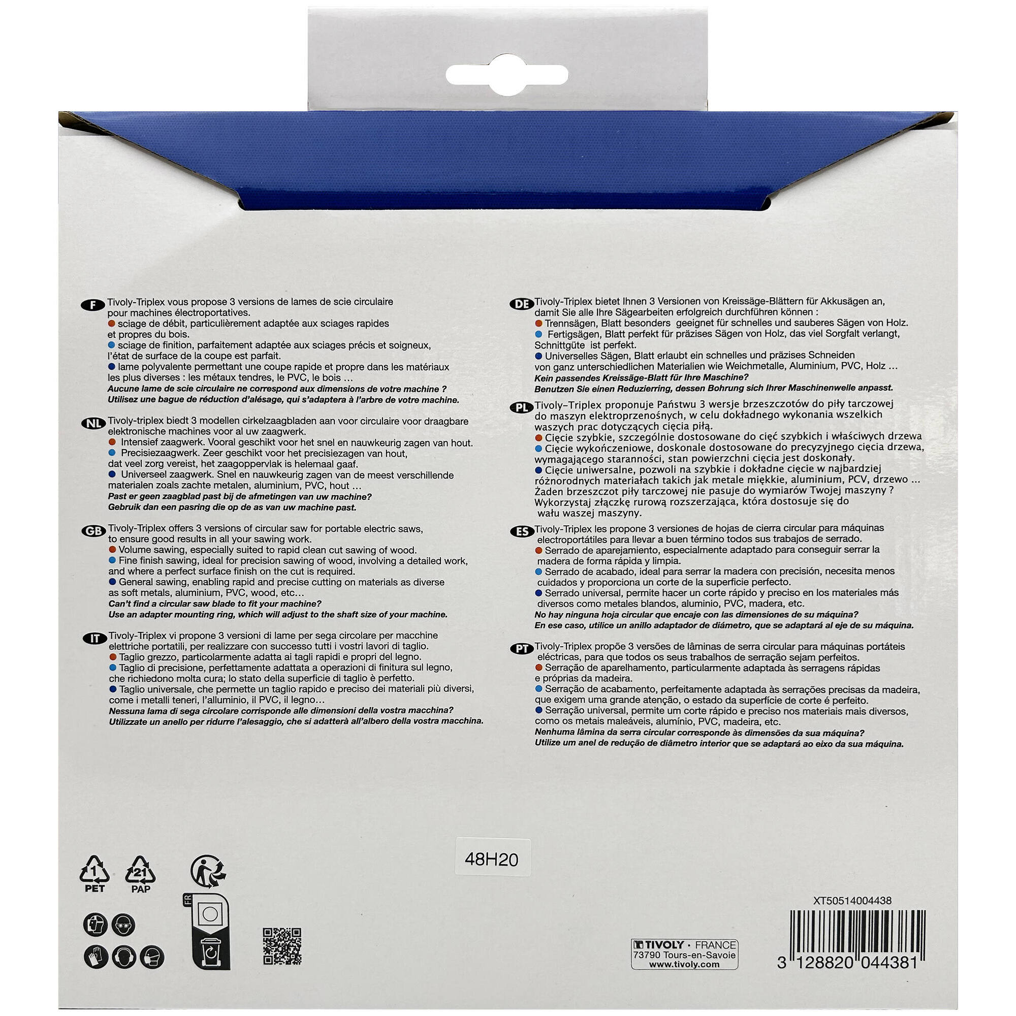 Ø: 235 x Ø2: 30 x Z: 24 / Hoja de sierra circular -Despiece -Para madera y yeso -Uso en sierra portátil (Funda cartón)