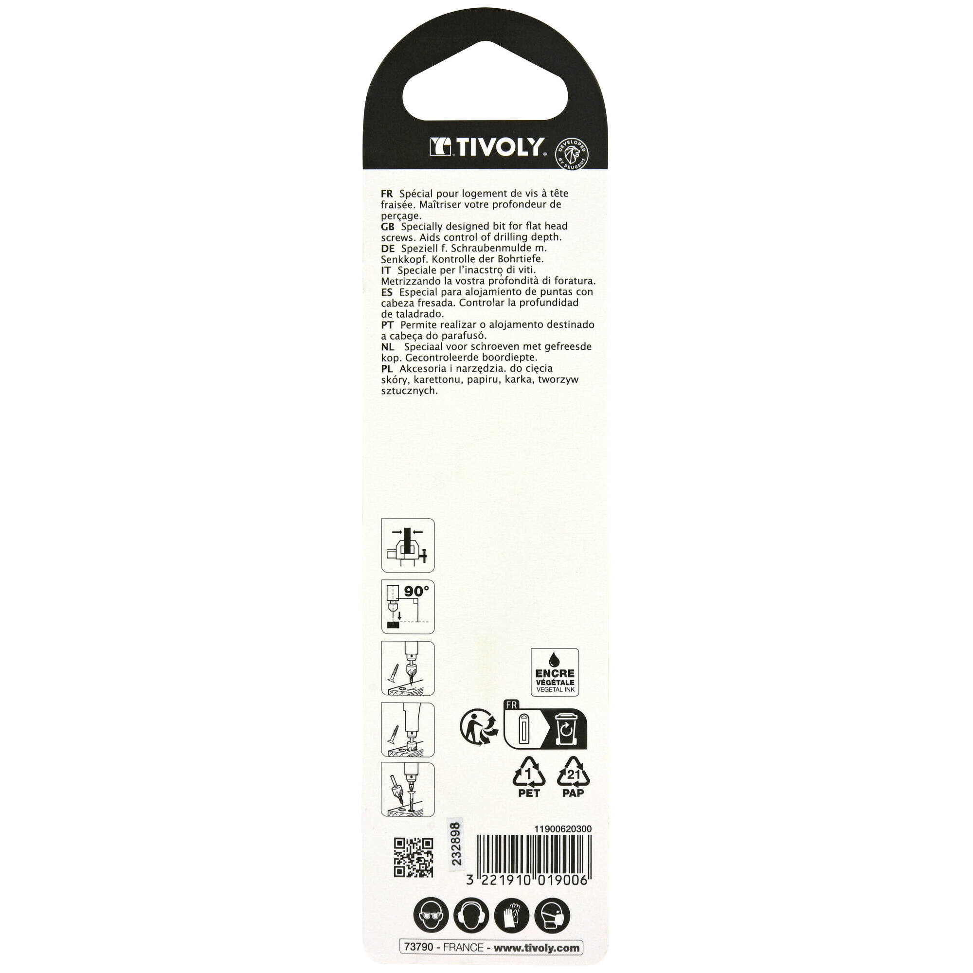 Ø3mm broca + fresa para madera