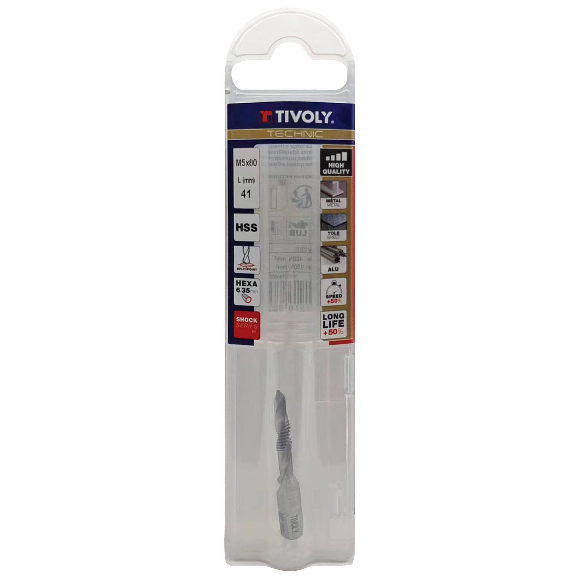 EXTRA | Broca roscadora y fresadora HSS | Mango hexagonal | Ø5x80mm