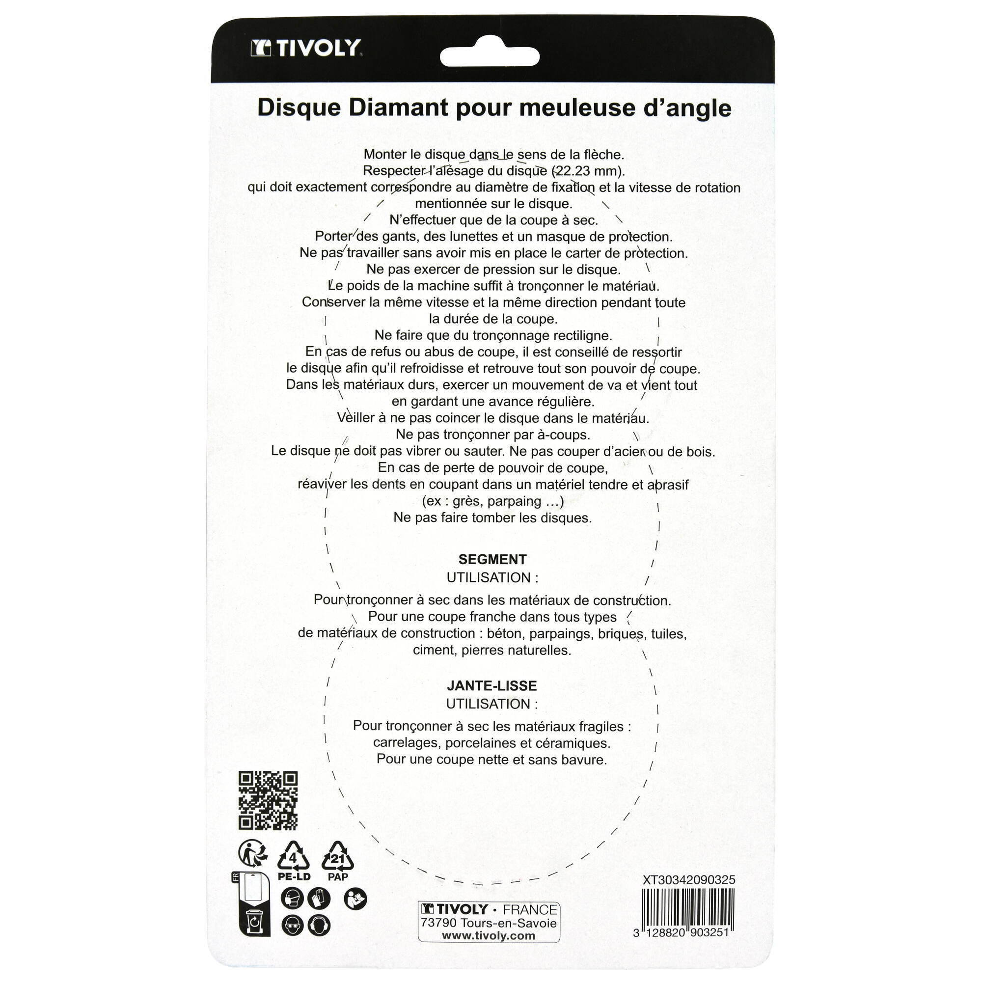 Juego de 3 discos de diamante Ø125 mm (Blíster) / Ø: 125 / Ep: 2-1,6