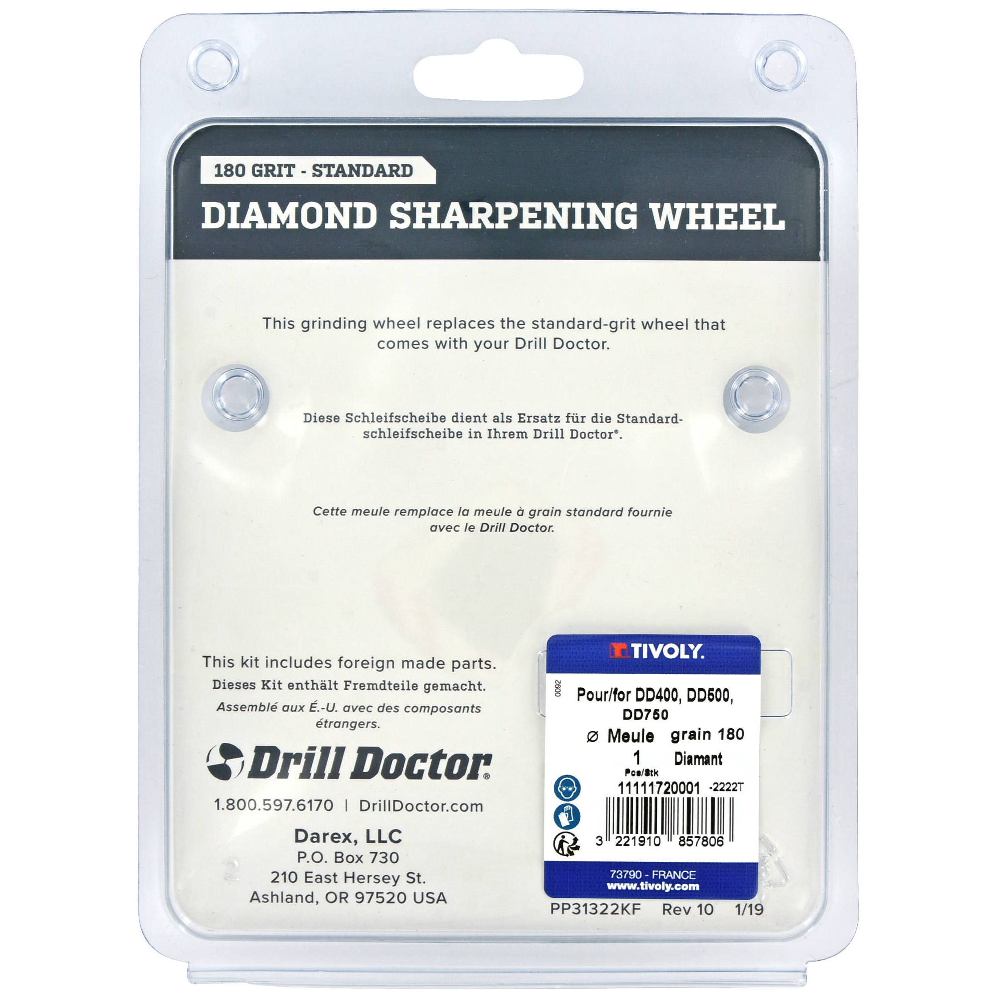 Muela de diamante grano 180 para afiladoras Drill Doctor