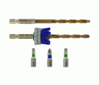 Ø: / Broca y avellanador HSS 2 en 1 madera y metal -Tope regulable -Mango hexagonal (Estuche) / L:
