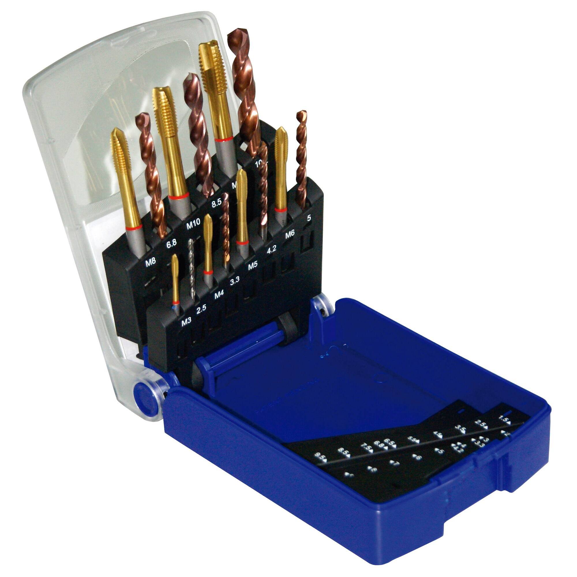 960ST27 - ESTUCHE MACHOS FLASH CUT ST2 + BROCAS PREVIAS FURIUS. Agujero pasante M3 A M12