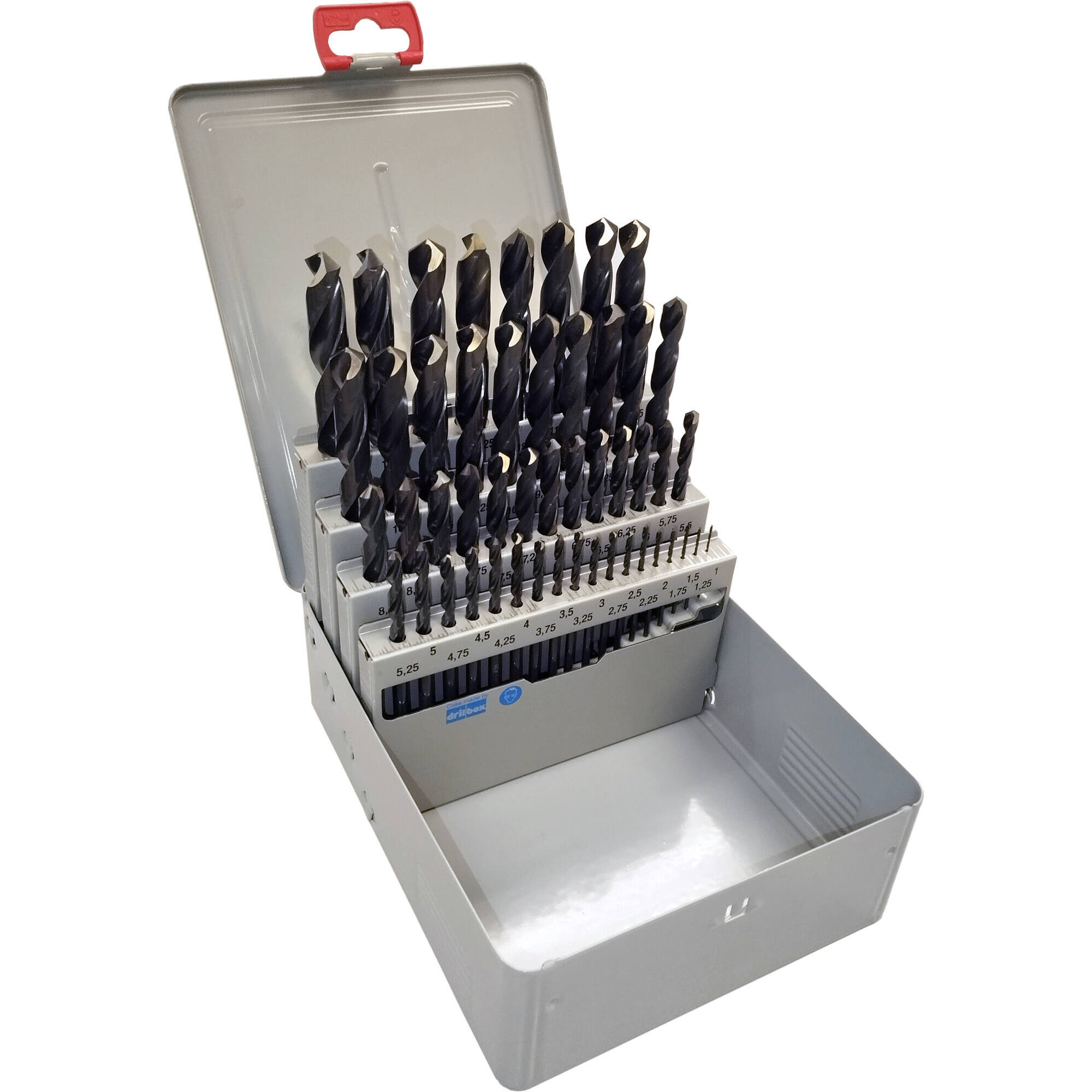 11453070014 - 49 brocas para metal HSS DIN 338 Afilado Split Point Ø 1 - 13 x 0,25 mm