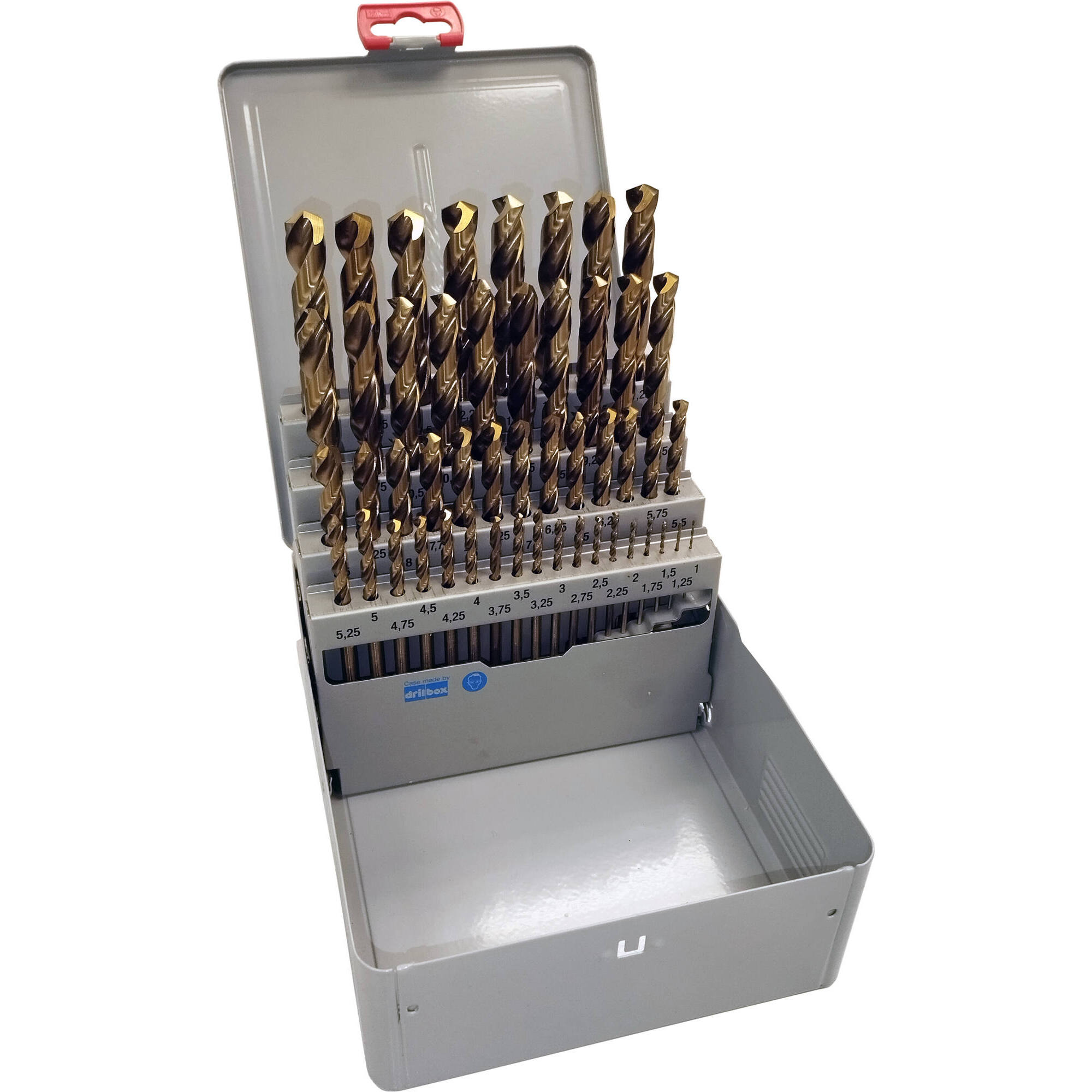 11455070014 - 49 brocas para metal HSSE DIN 338 Afilado Split Point Ø 1 - 13 x 0,25 mm