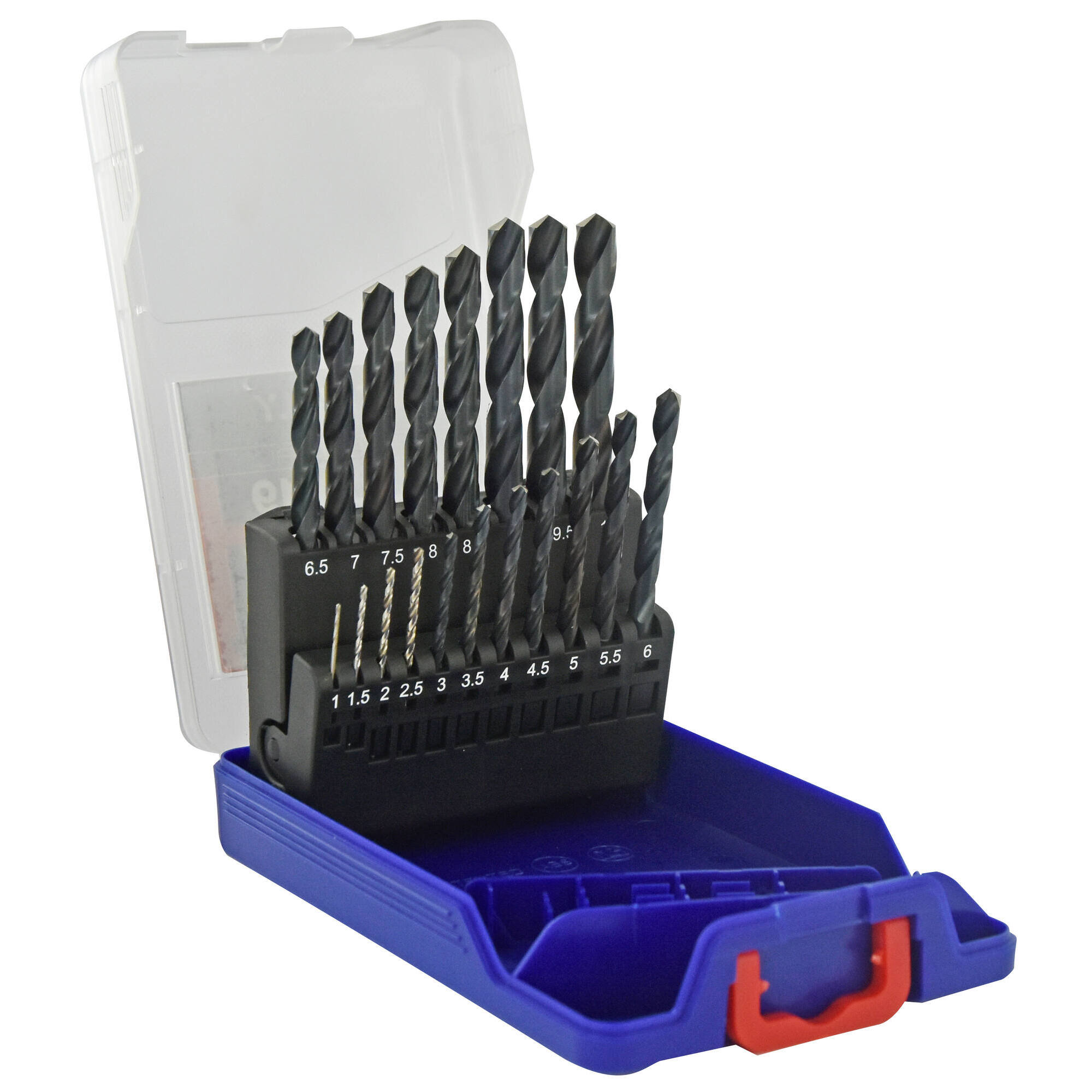 11400170015 - 19 brocas para metal HSS rectificadas Ø 1 a 10 mm por 1/2 TECHNIC