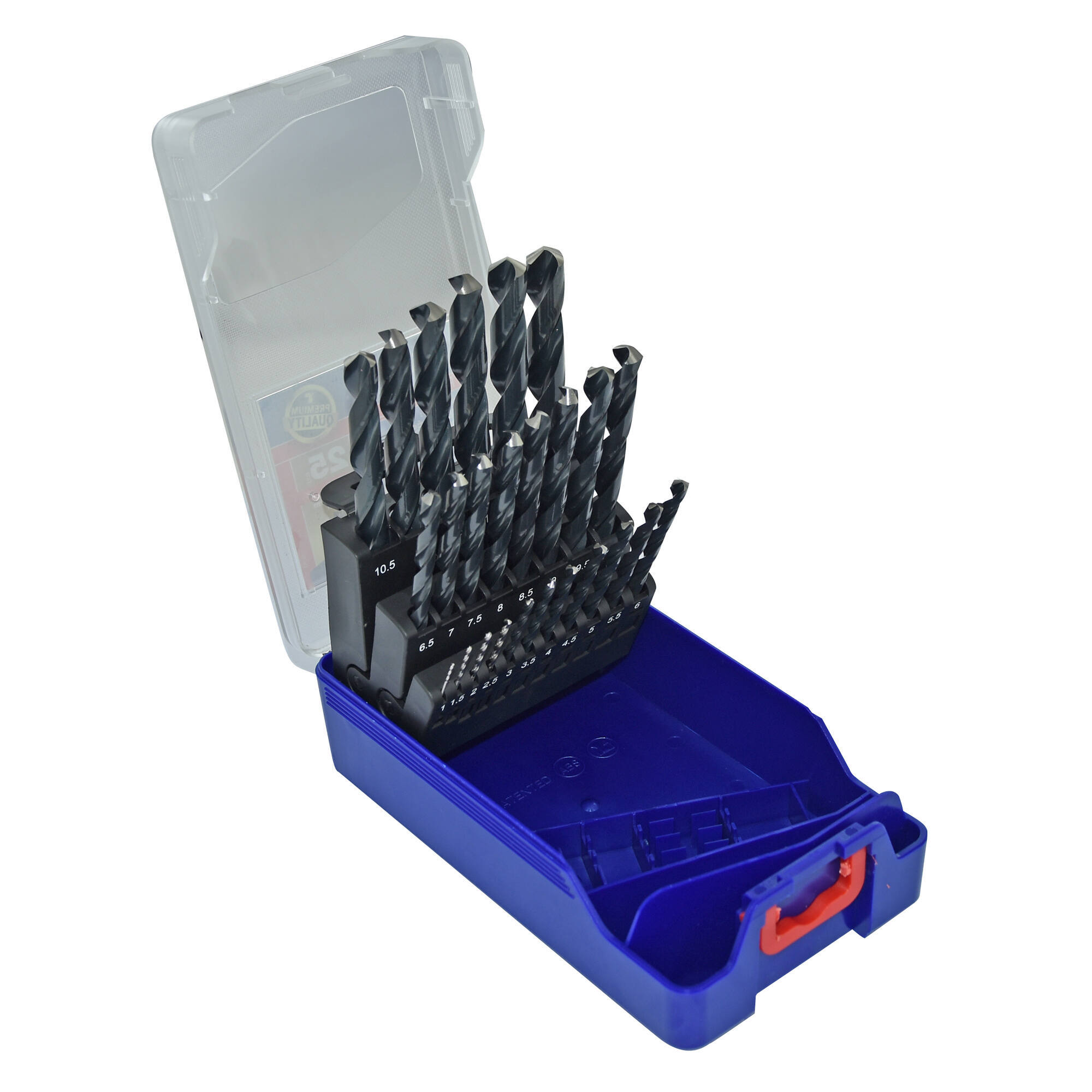 11400170017 - 25 brocas para metal HSS rectificadas Ø 1 a 13 mm por 1/2 TECHNIC