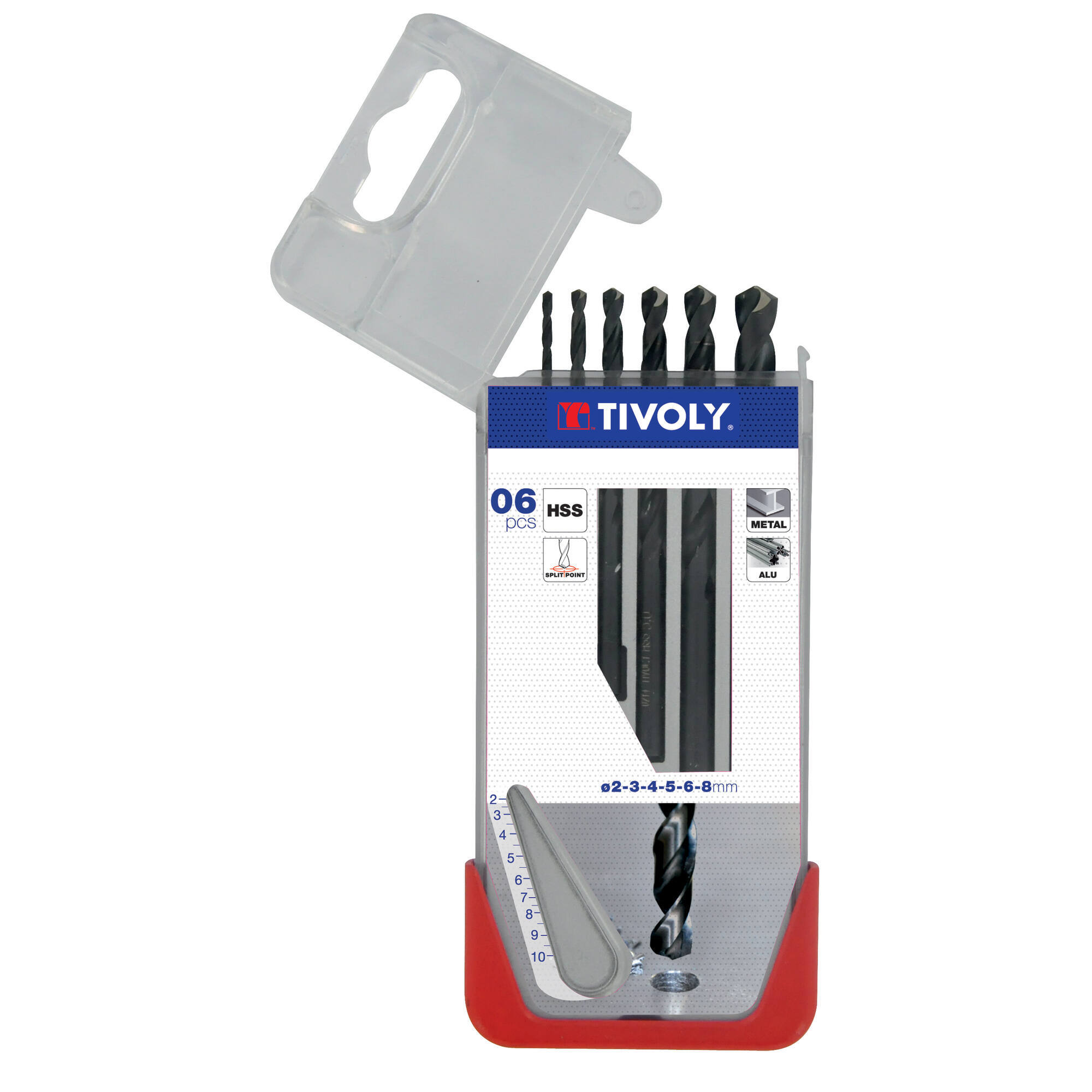 11436770047 - 6 brocas para metal HSS STEAM rectificadas punta en cruz Ø 2 a 8 mm