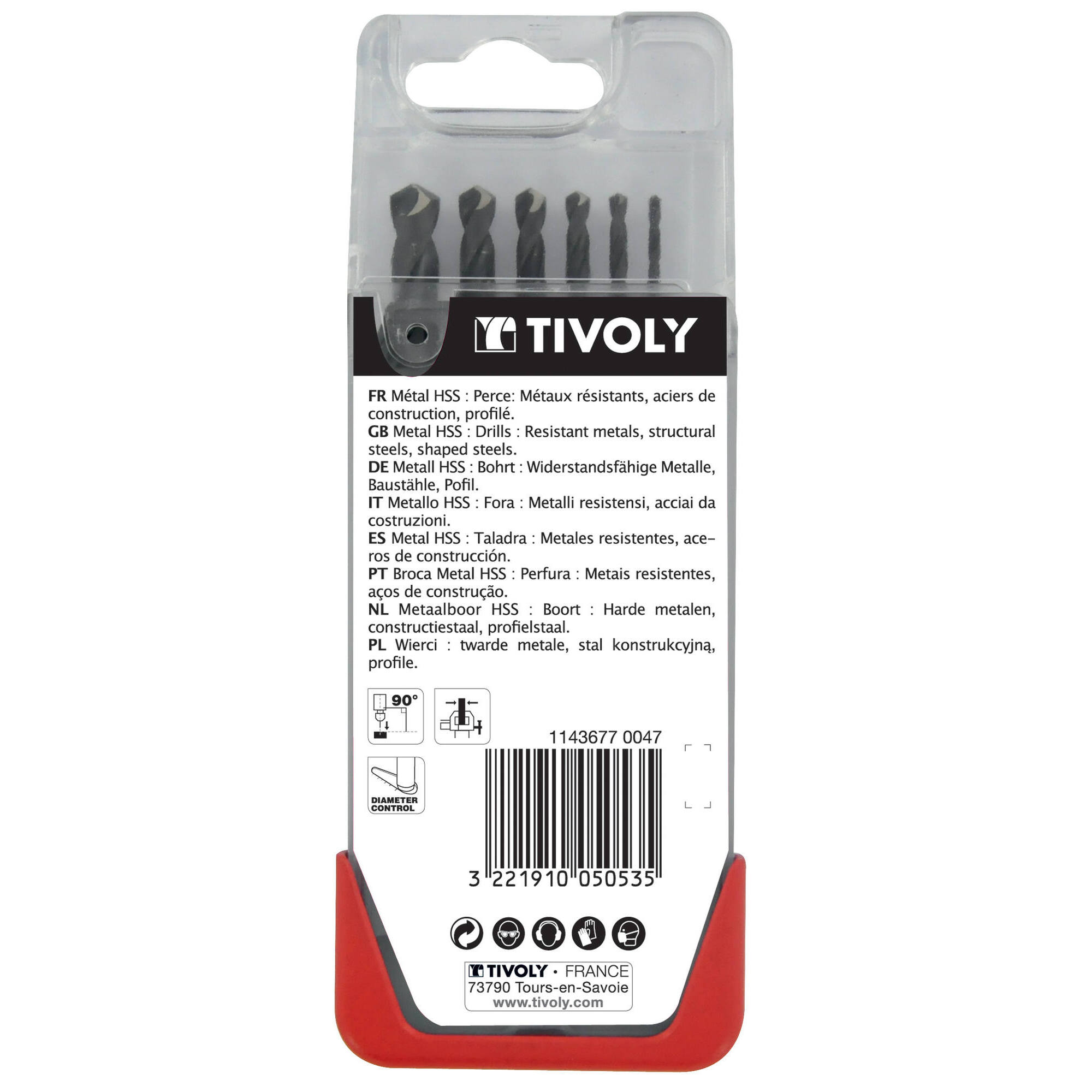 6 brocas para metal HSS STEAM rectificadas punta en cruz Ø 2 a 8 mm