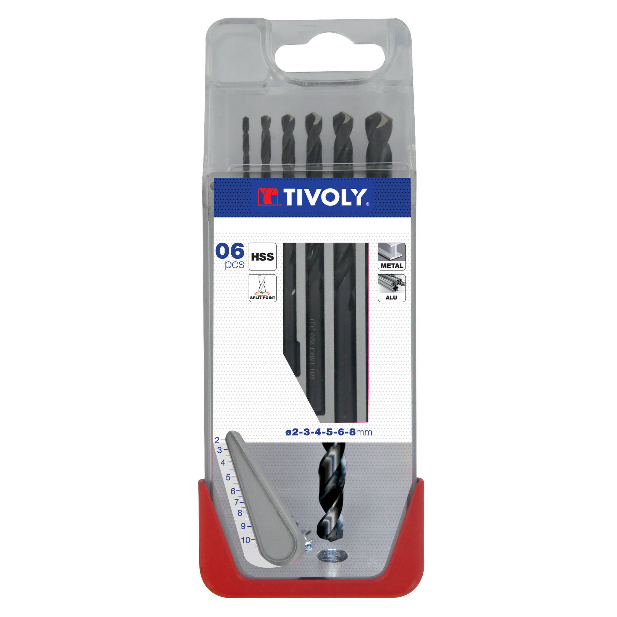 6 brocas para metal HSS STEAM rectificadas punta en cruz Ø 2 a 8 mm