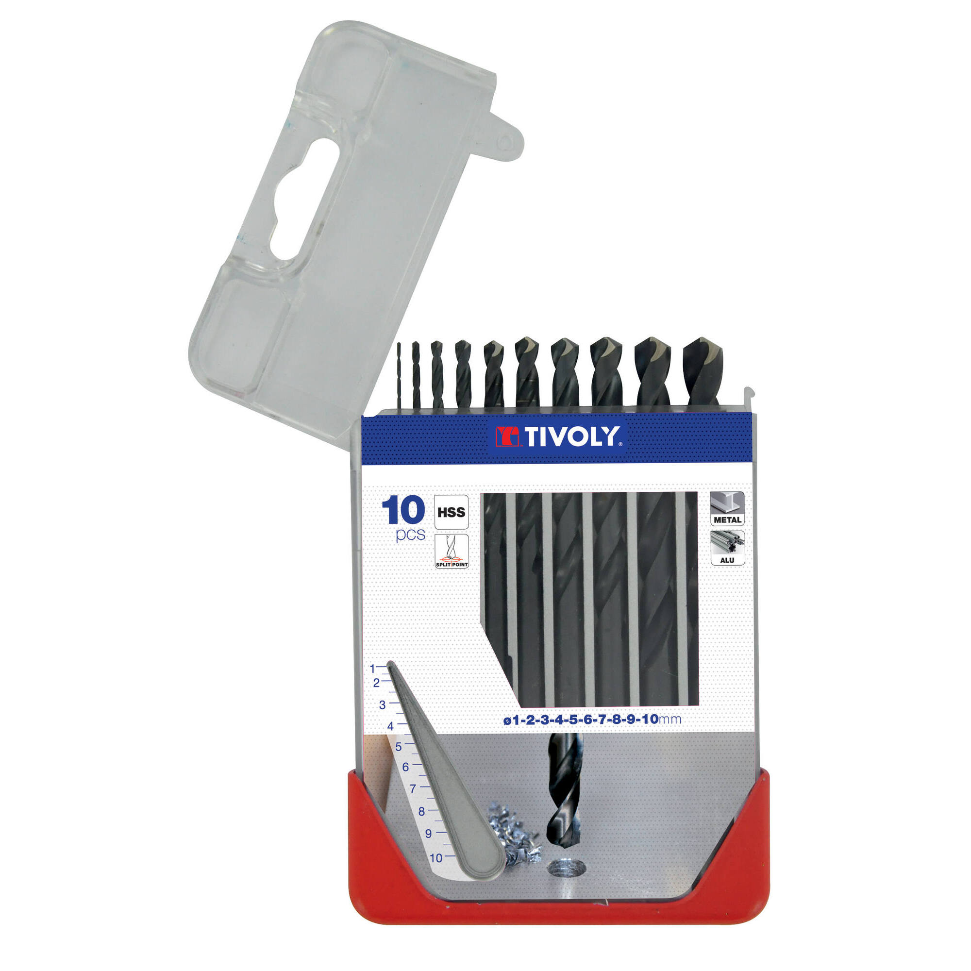 11436770049 - 10 brocas para metal HSS STEAM rectificadas punta en cruz Ø 1 a 10 mm