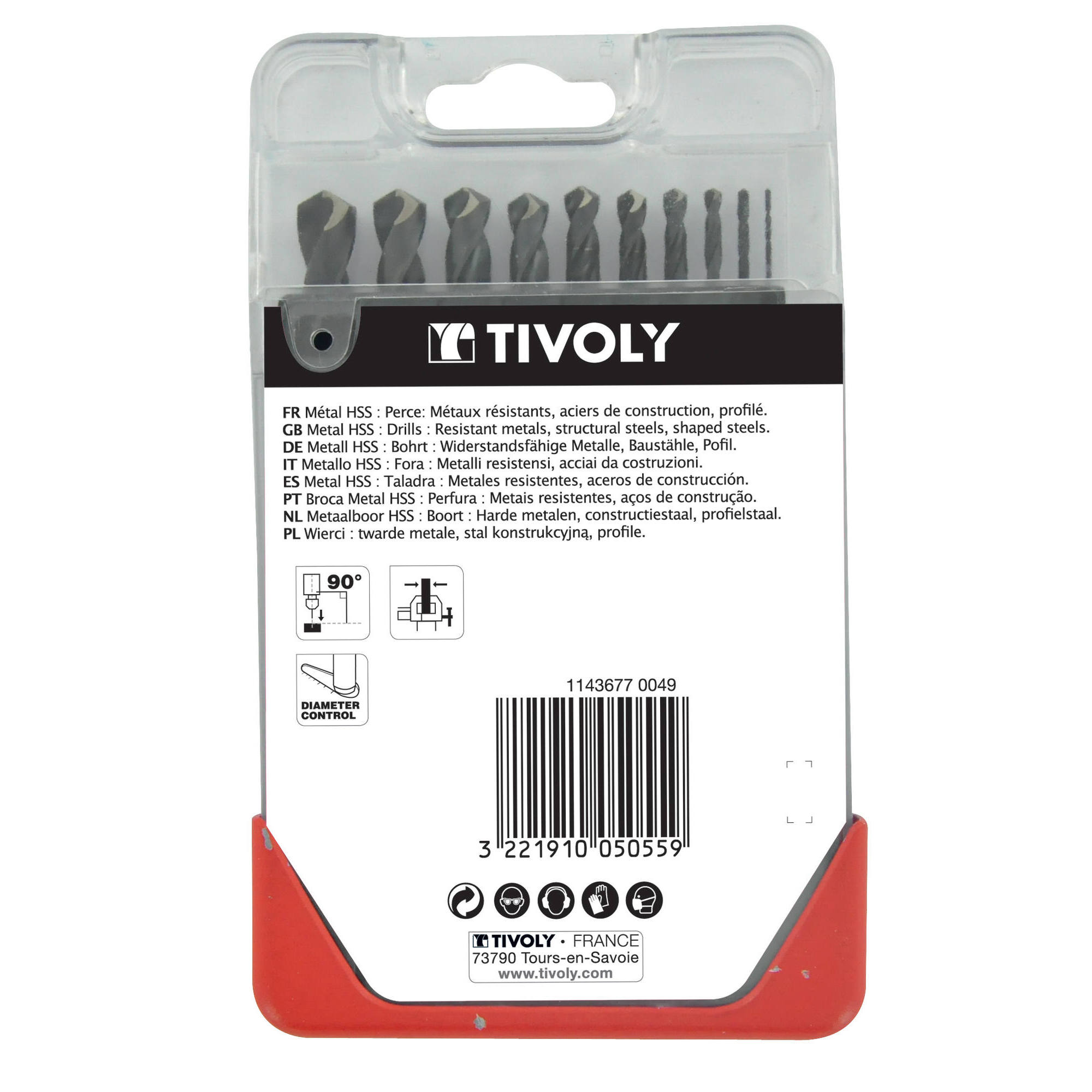 10 brocas para metal HSS STEAM rectificadas punta en cruz Ø 1 a 10 mm