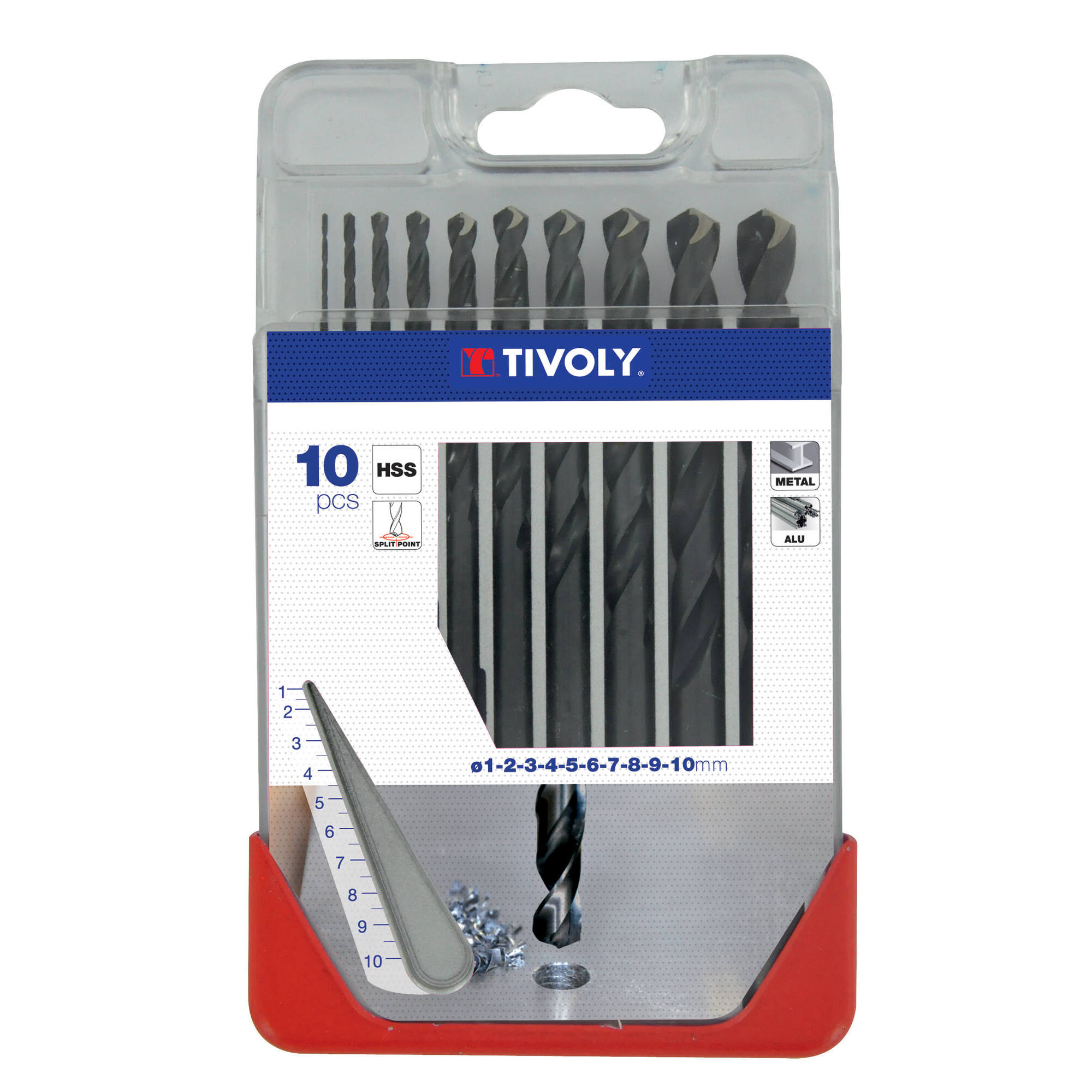 10 brocas para metal HSS STEAM rectificadas punta en cruz Ø 1 a 10 mm