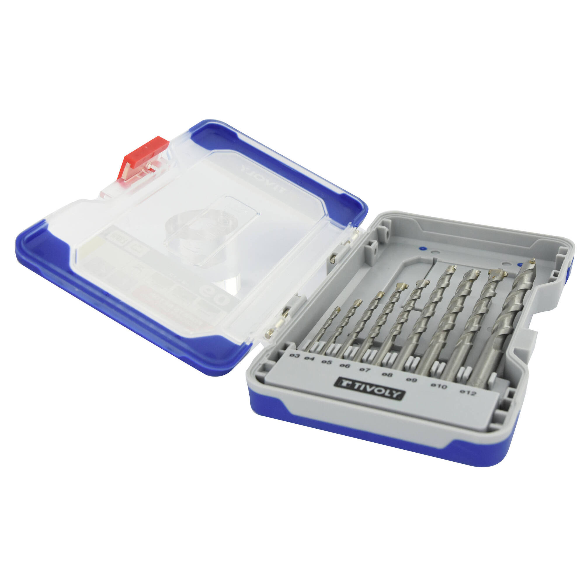 9 brocas para hormigón Ø 3 a 12 mm