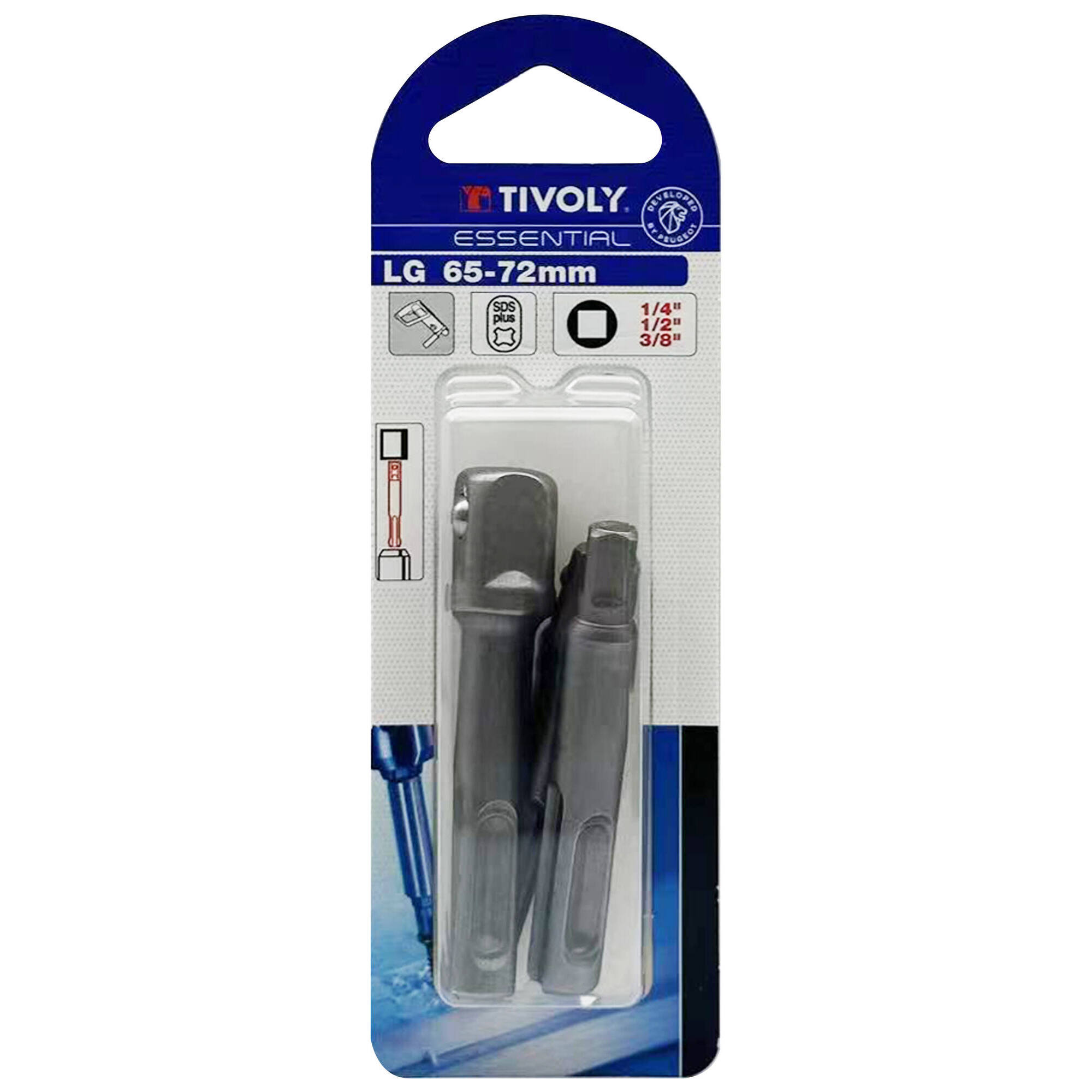 3 adaptadores de vasos SDS L. 65- 72 mm