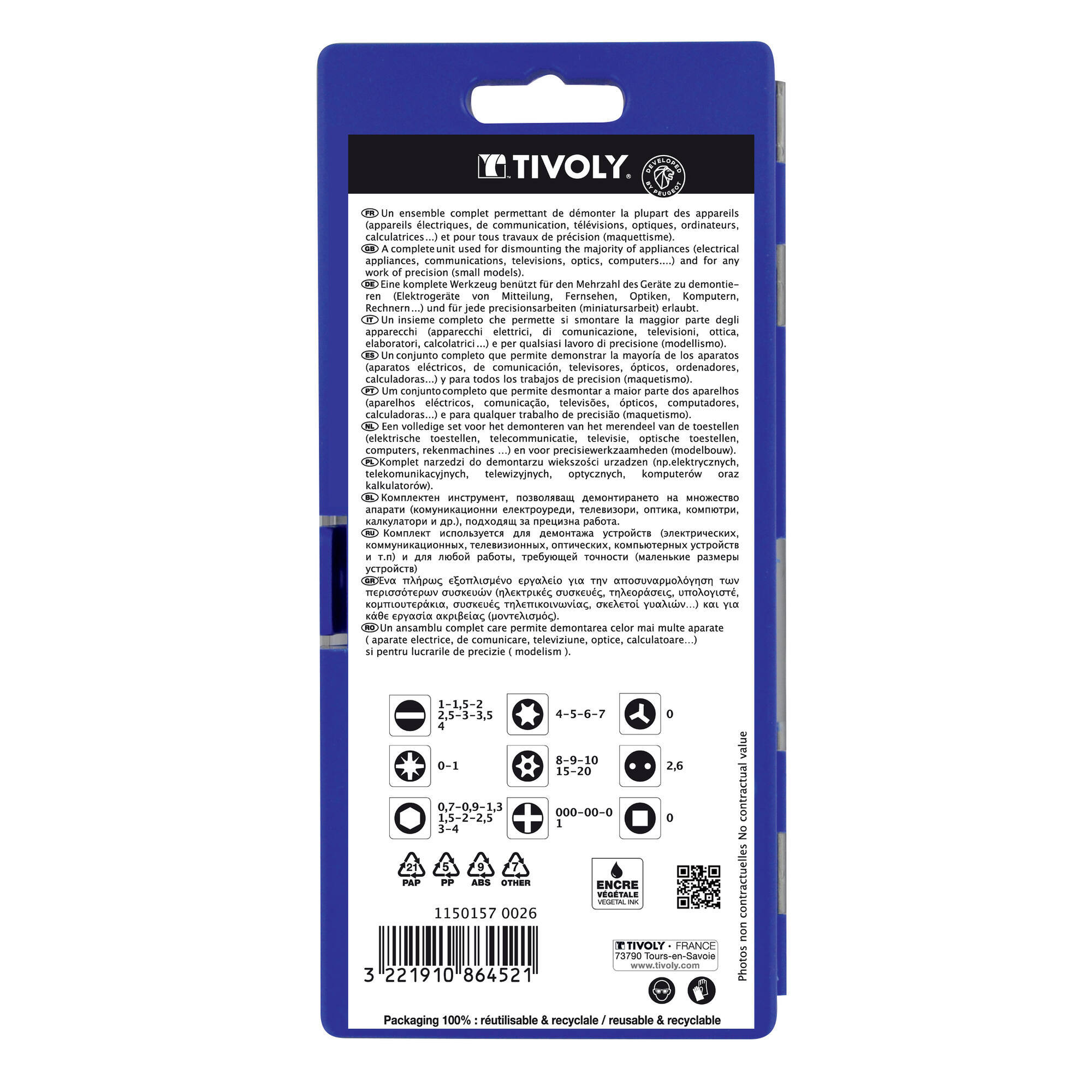 35 piezas - 33 puntas de precisión + 1 portapuntas magnético + 1 destornillador