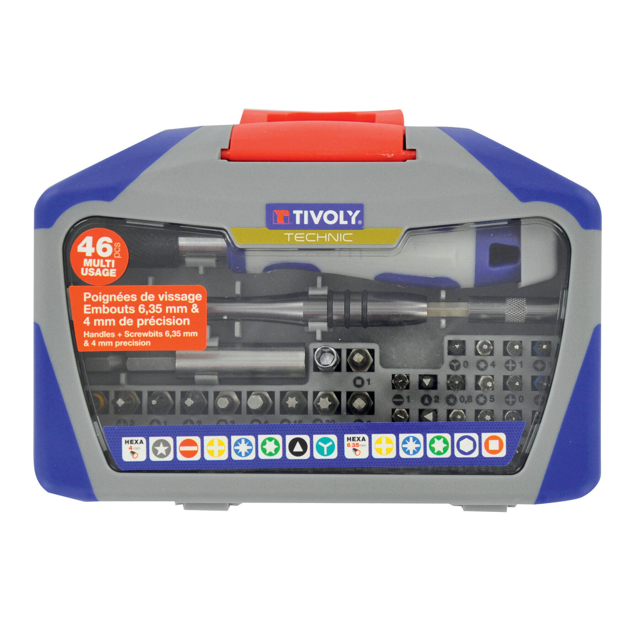 11521572010 - 46 piezas -Puntas hexagonales 6,35- 4 mm