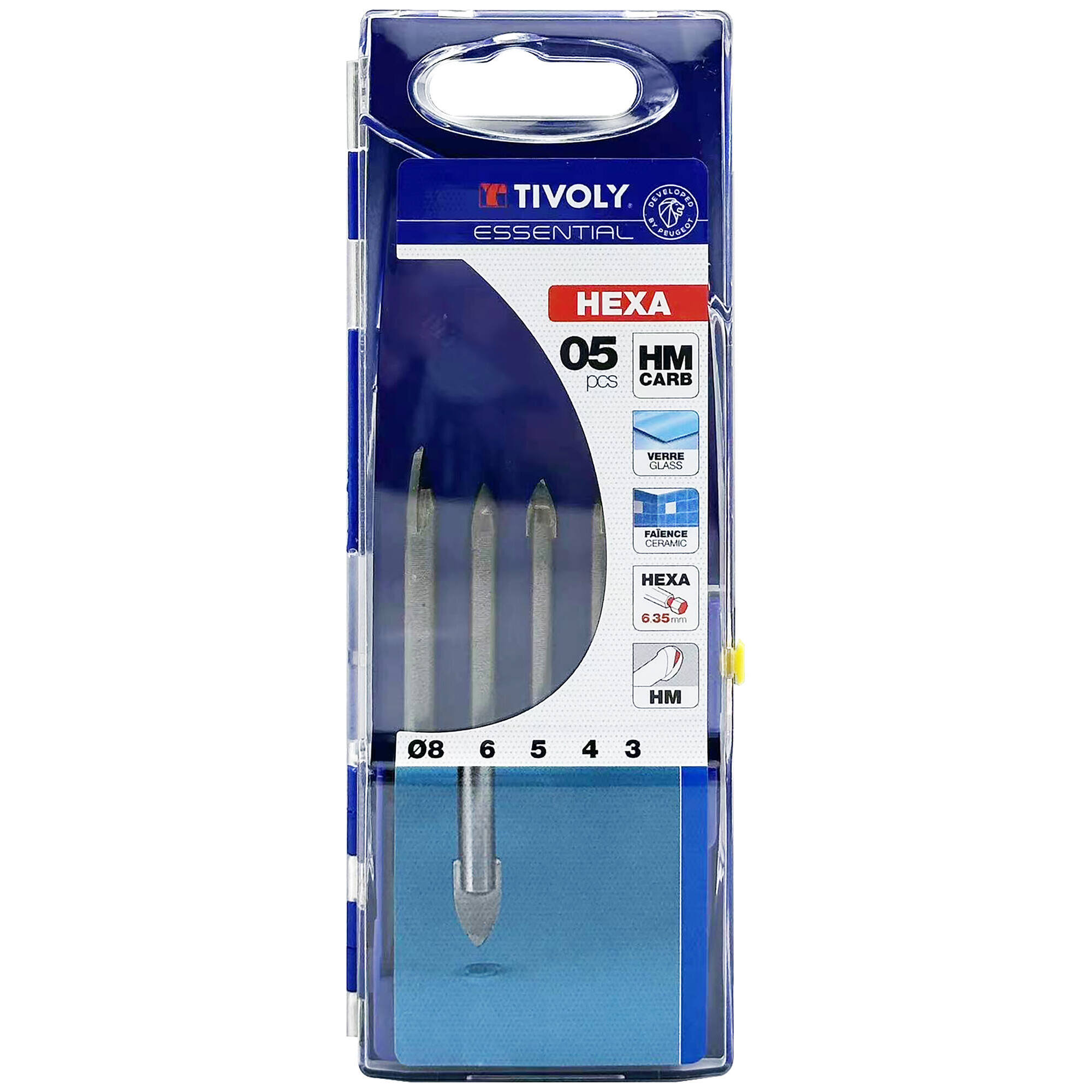 1200077 - Broca para vidrio -Mango hexagonal