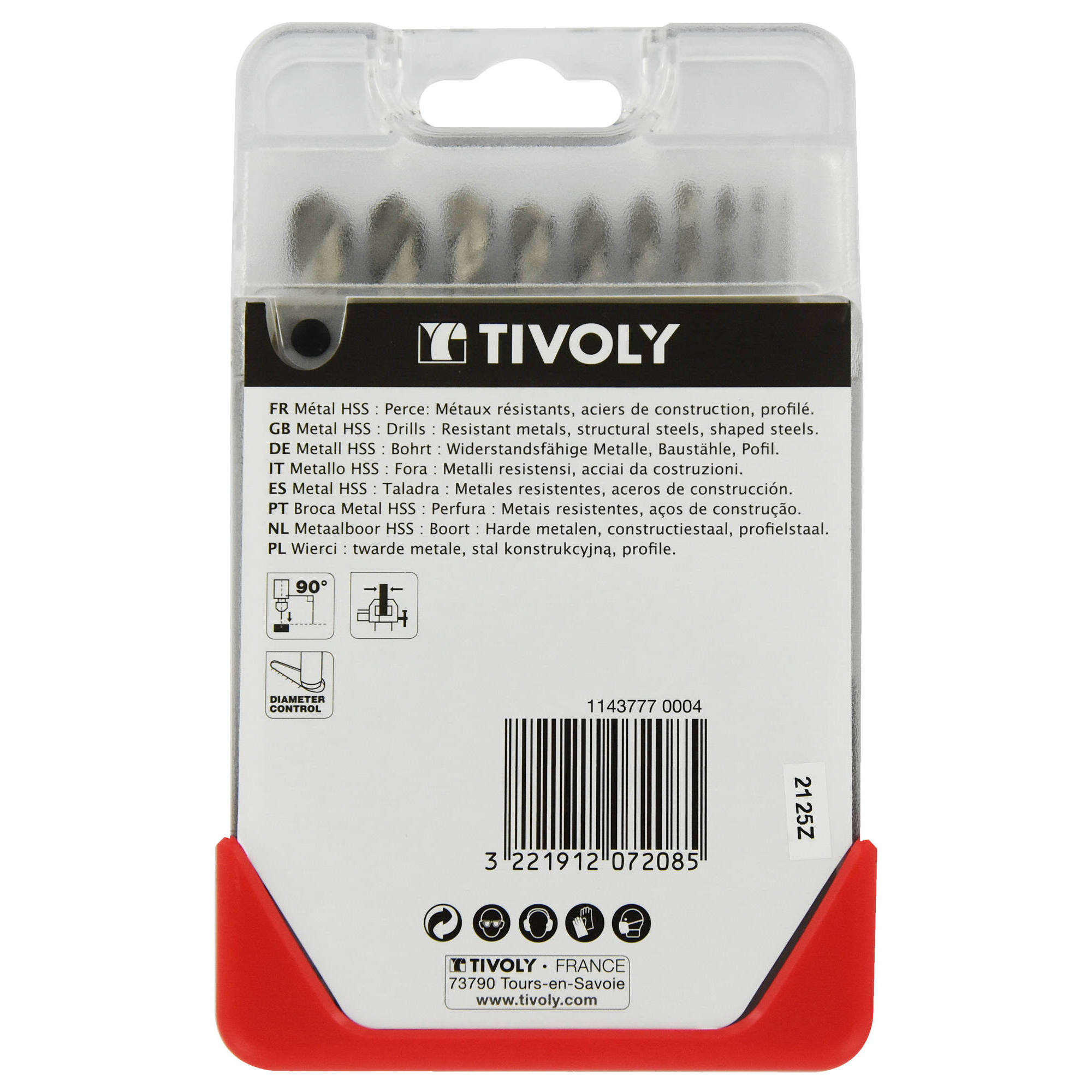 10 brocas para metales HSS rectificadas, punta en cruz Ø 1 a 10 mm