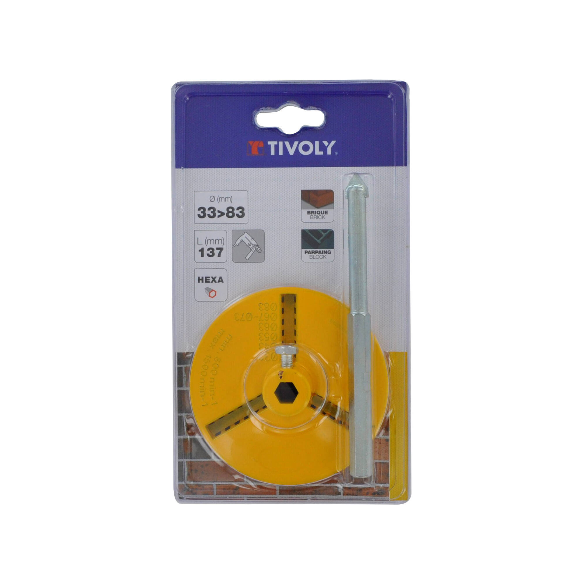 XT52272 - Base y broca guía para sierra de corona para hormigón de carburo HM