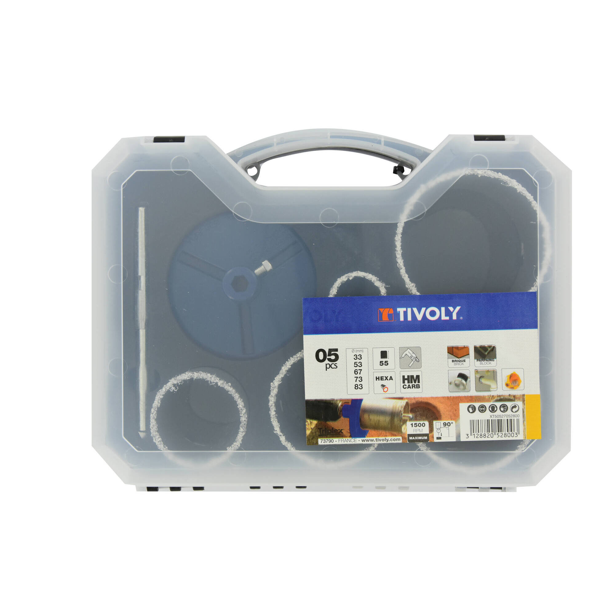 XT52157 - Estuche de sierras de corona HM carburo