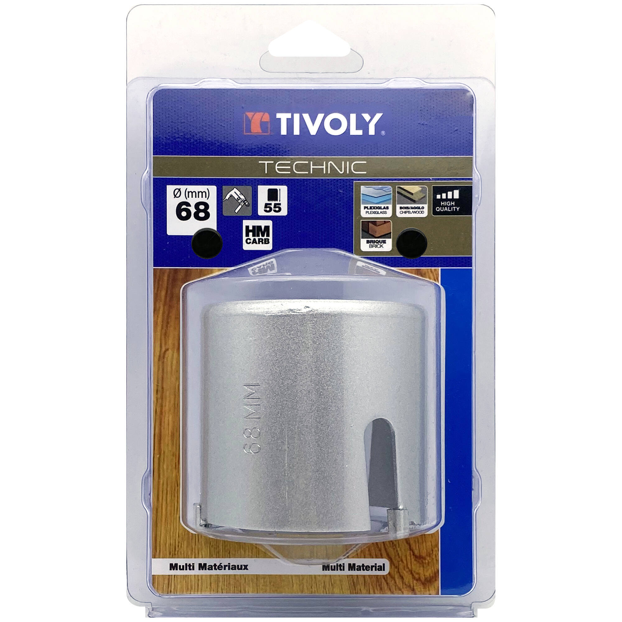 Ø: 35 / Sierra de corona multimateriales con dientes de carburo HM (Estuche blíster) / H: 55