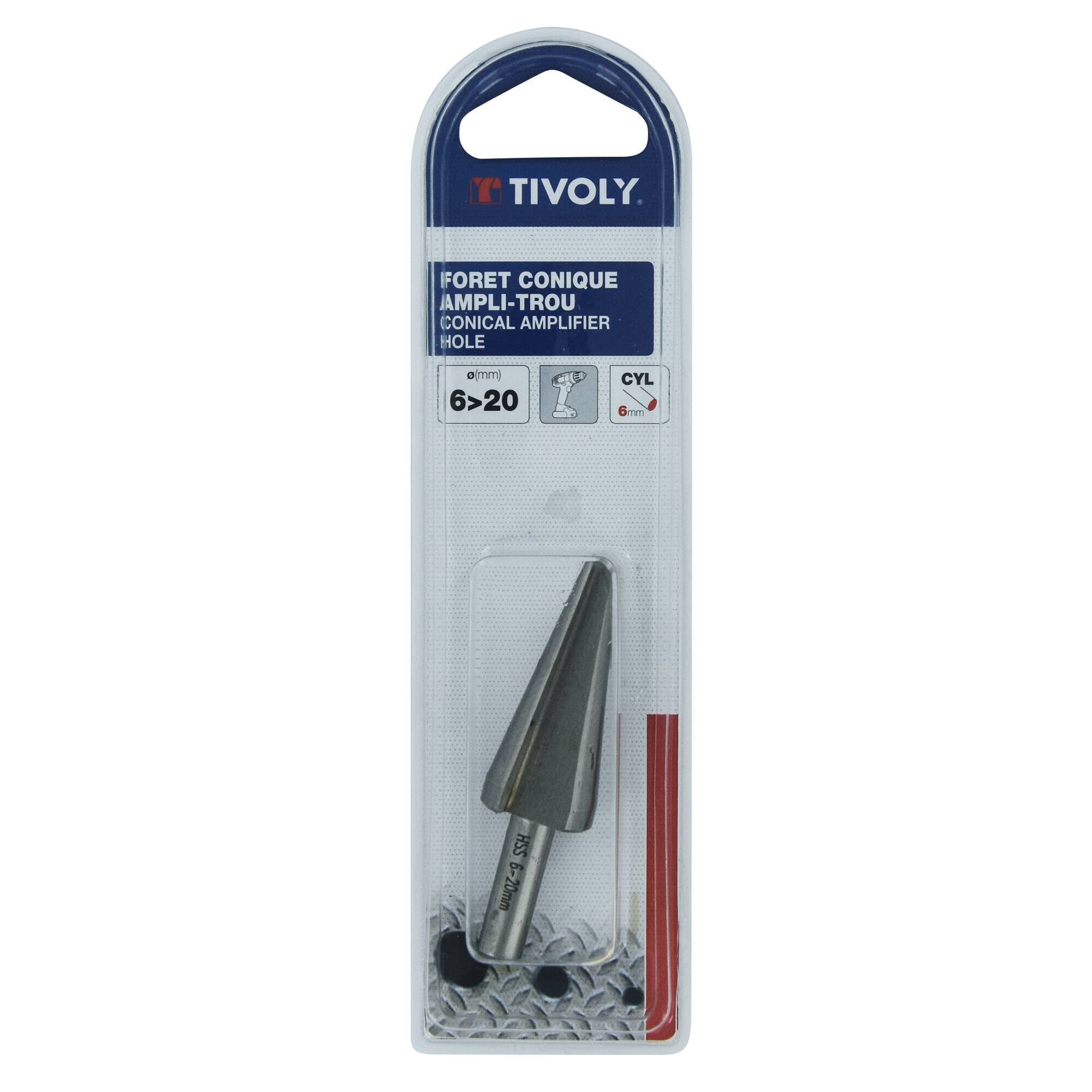 Broca CÓNICA LISA HSS | Mango cilíndrico (Blíster) / ØMin/Max : 6/20