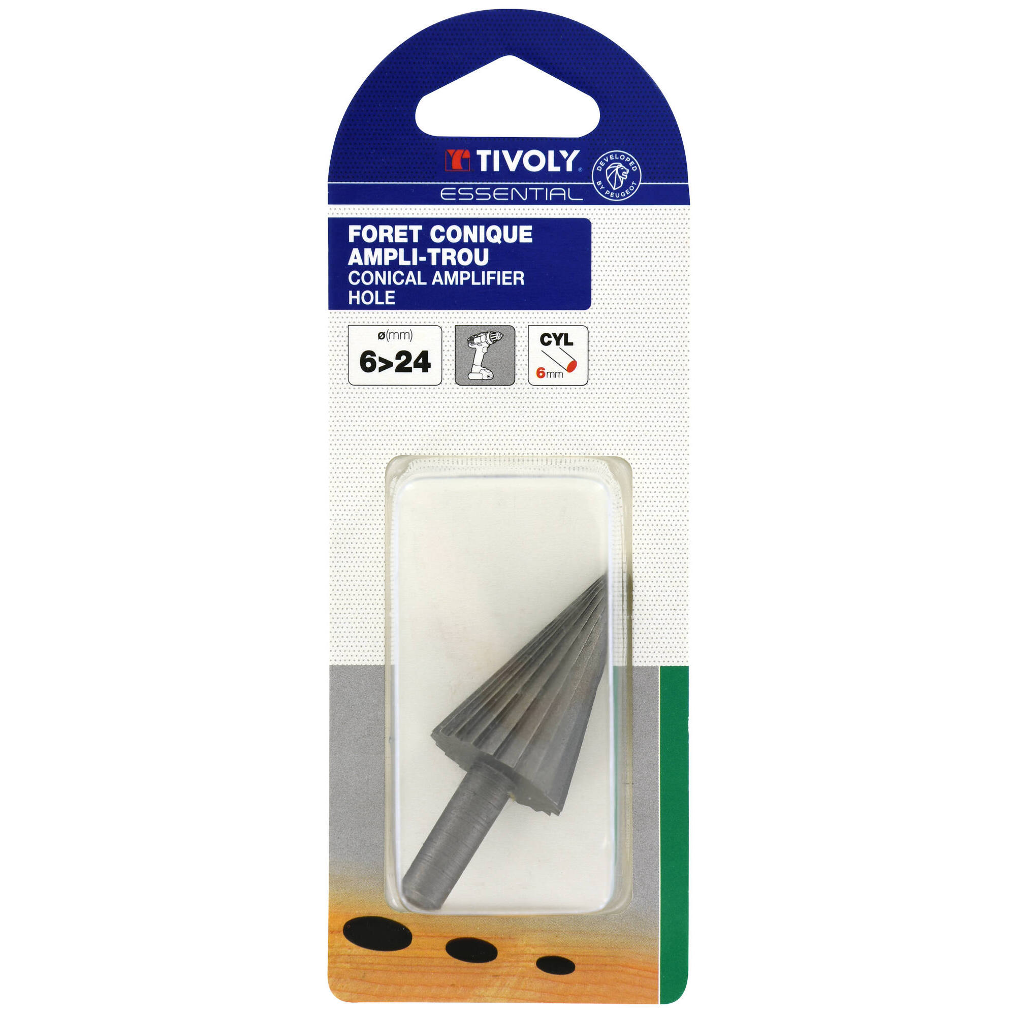 Broca cónica para ampliar orificios Ø 6 a 24 mm